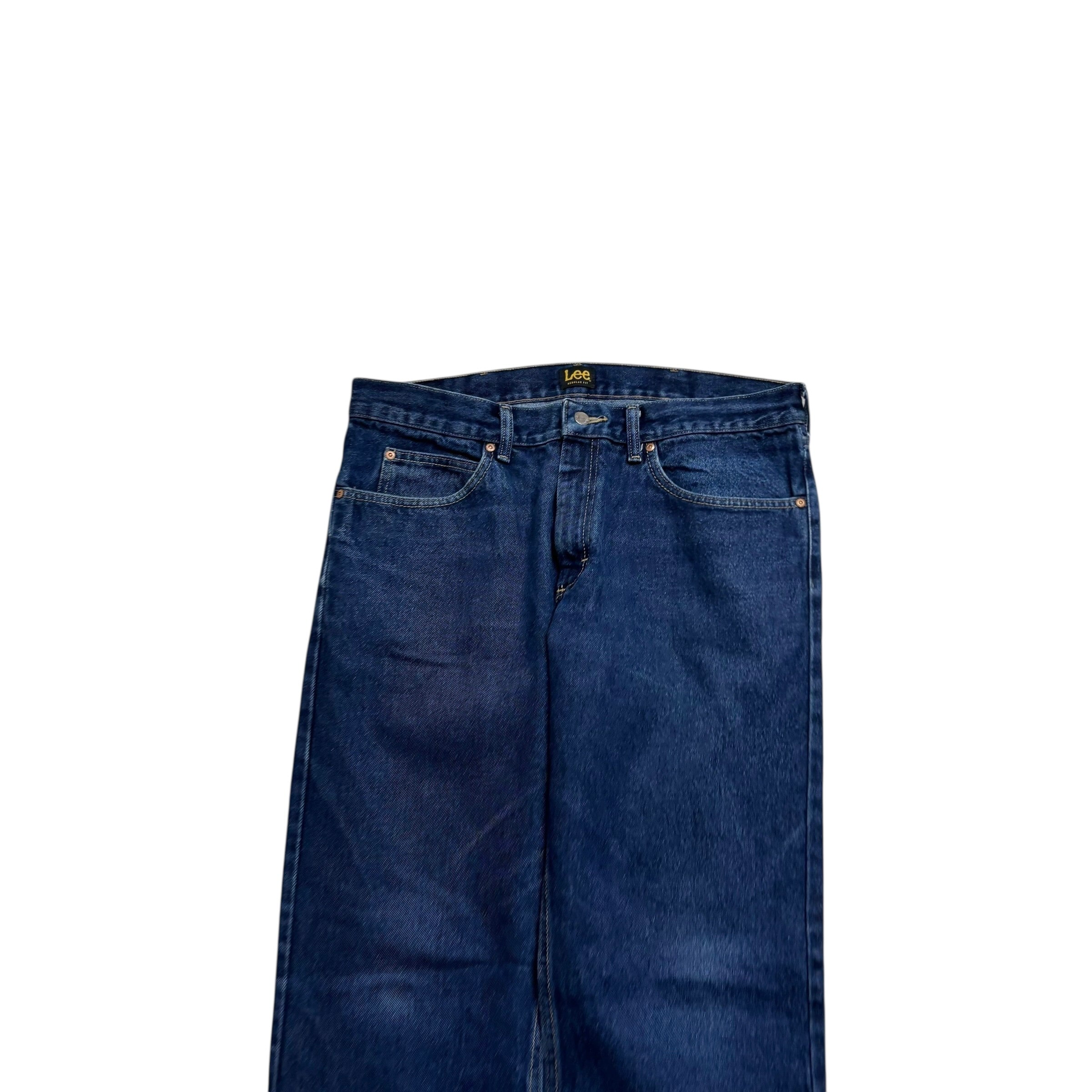 Lee Jeans W36 L30 Mens Dark Blue Regular Straight Fit Denim