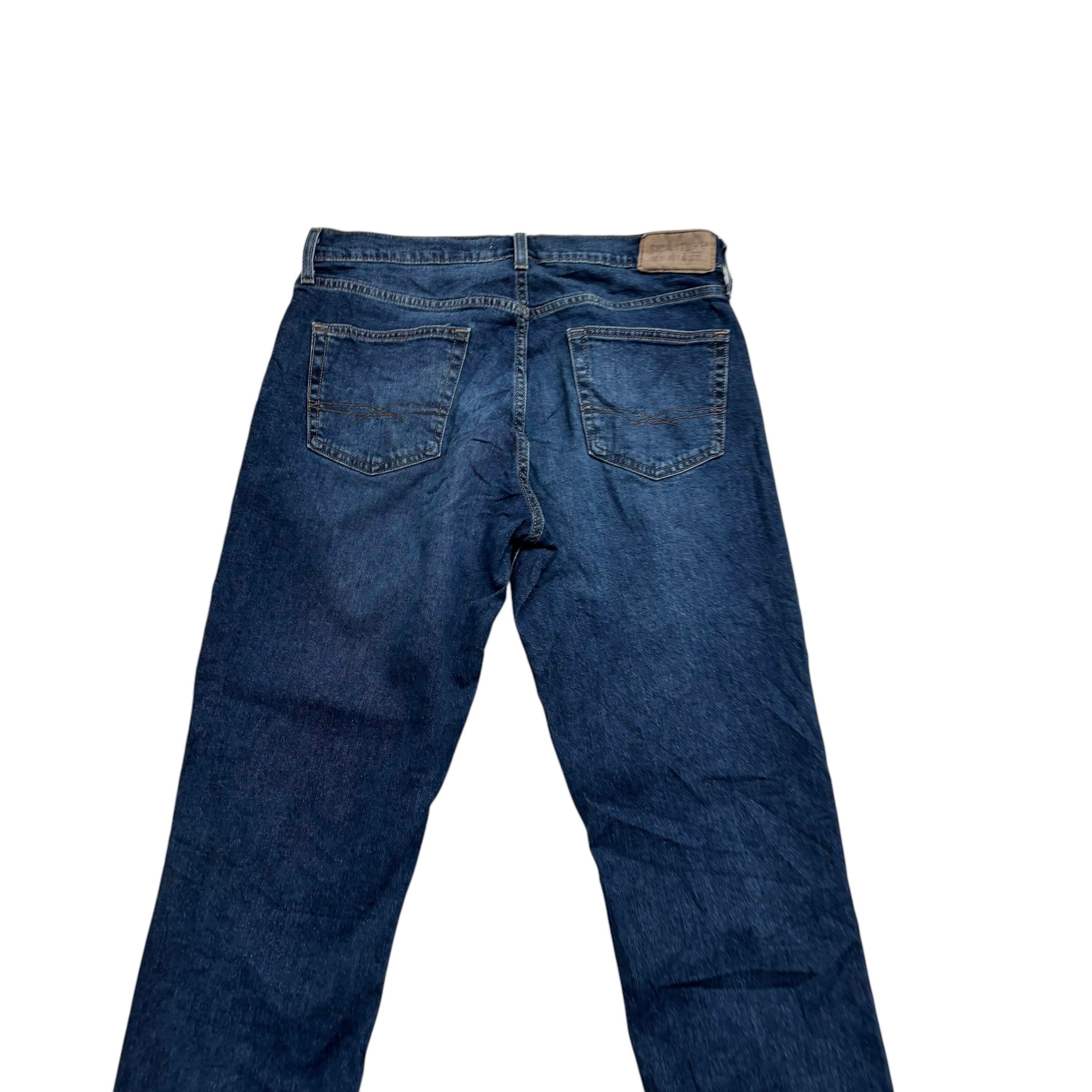 Levis Signature Jeans W34 L32 Mens Dark Blue Athletic Tapered Fit Stretch (E)