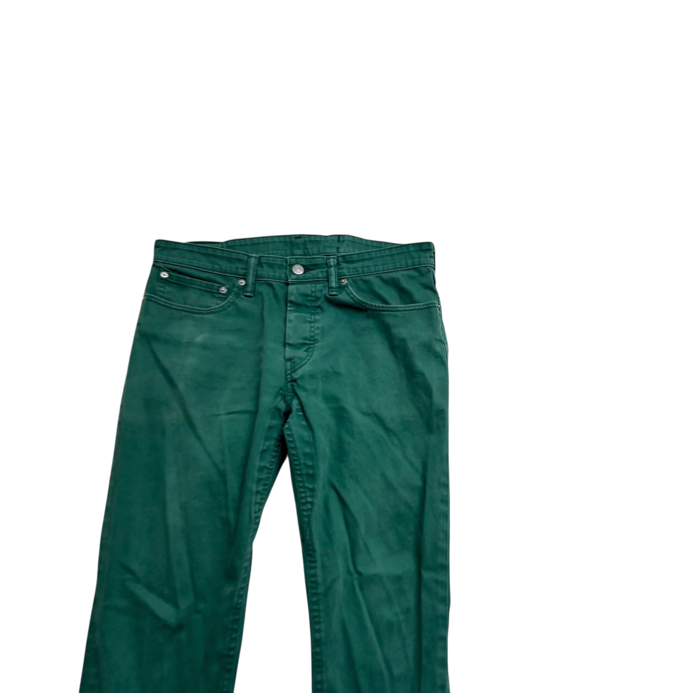 Levis 511 Commuter Trousers W34 L31 Mens Green Slim Fit Stretch Pants