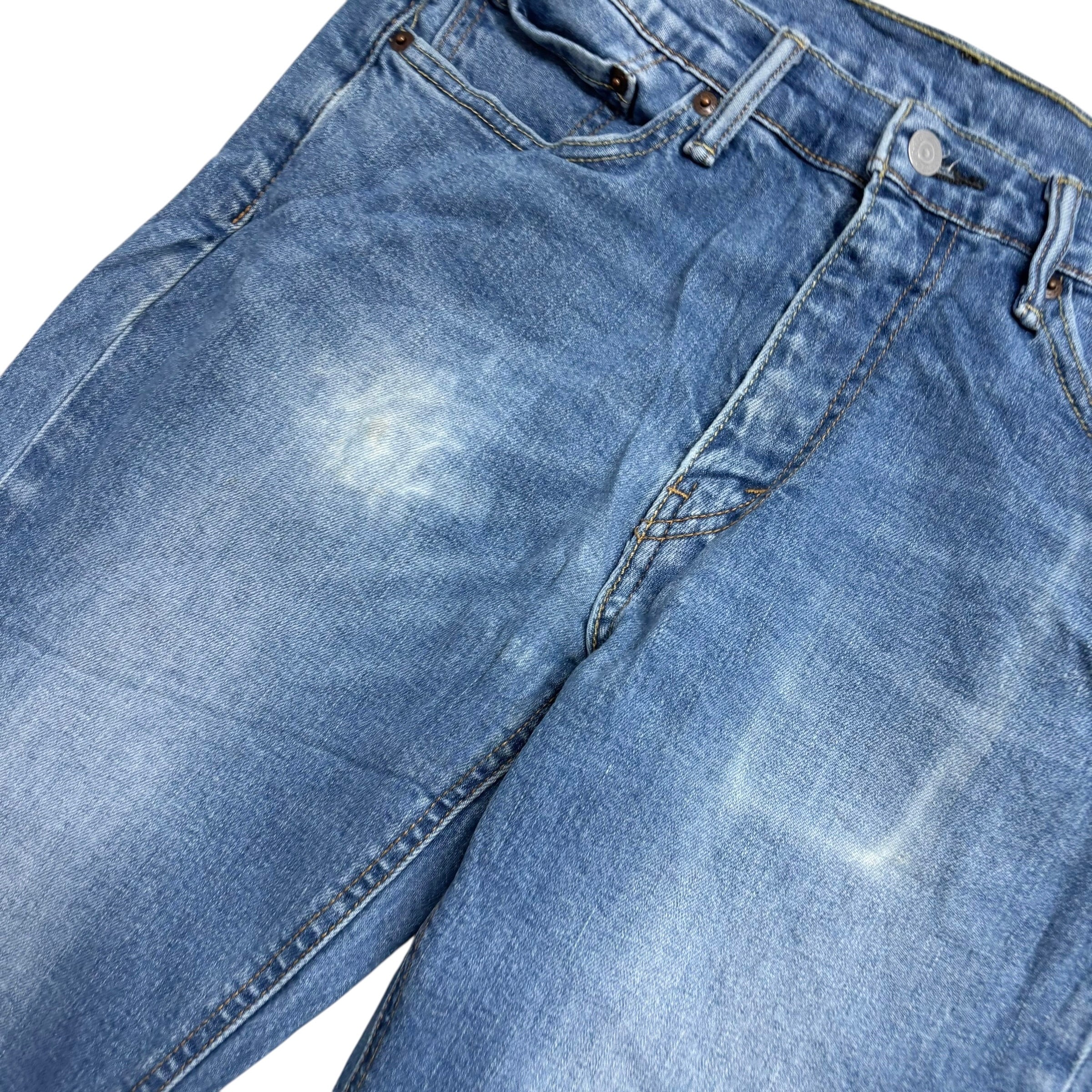 Levis 541 Jeans W32 L31 Mens Mid Blue Athletic Tapered Fit Stretch Denim