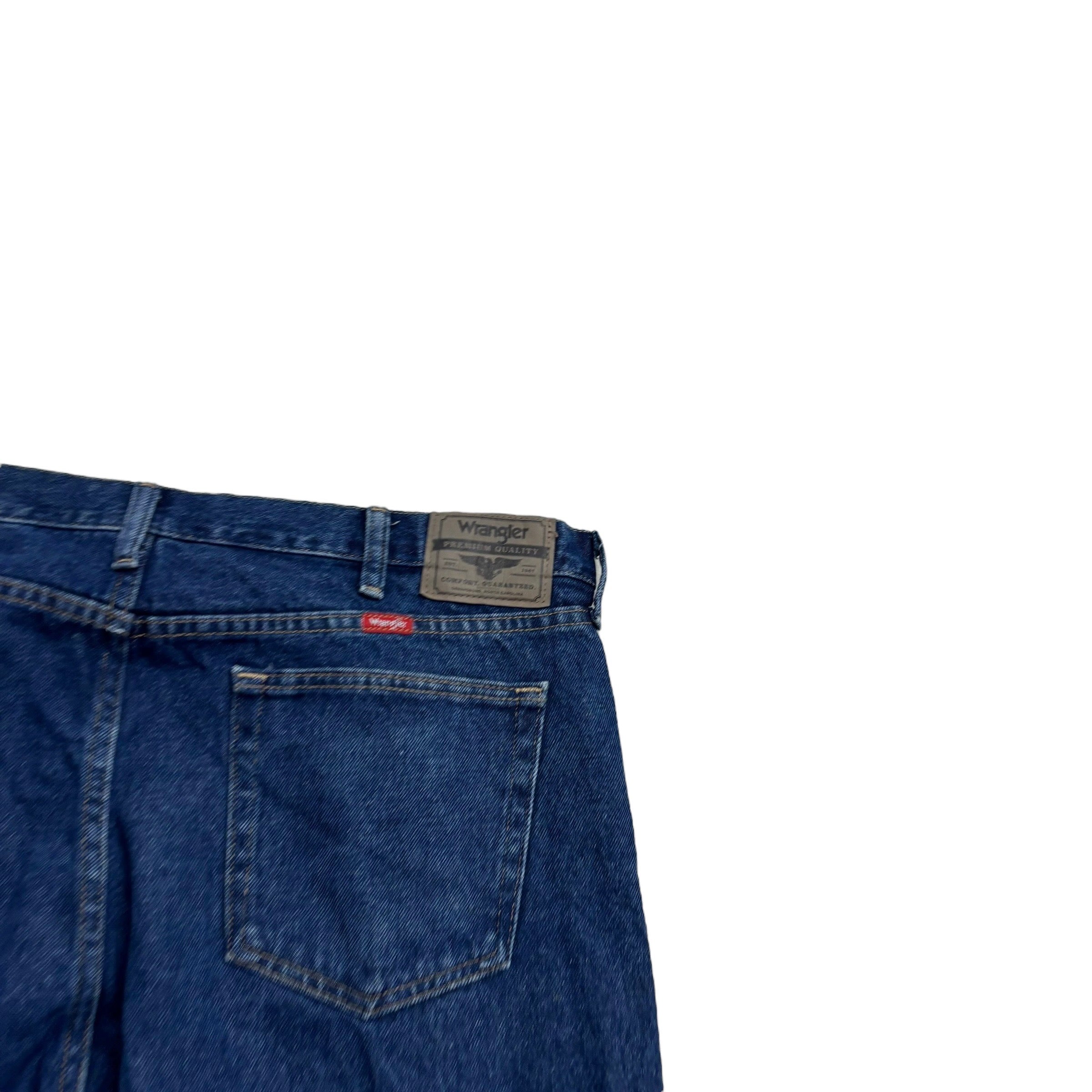 Wrangler Jeans W40 L30 Mens Dark Blue Relaxed Straight Fit Denim (E)