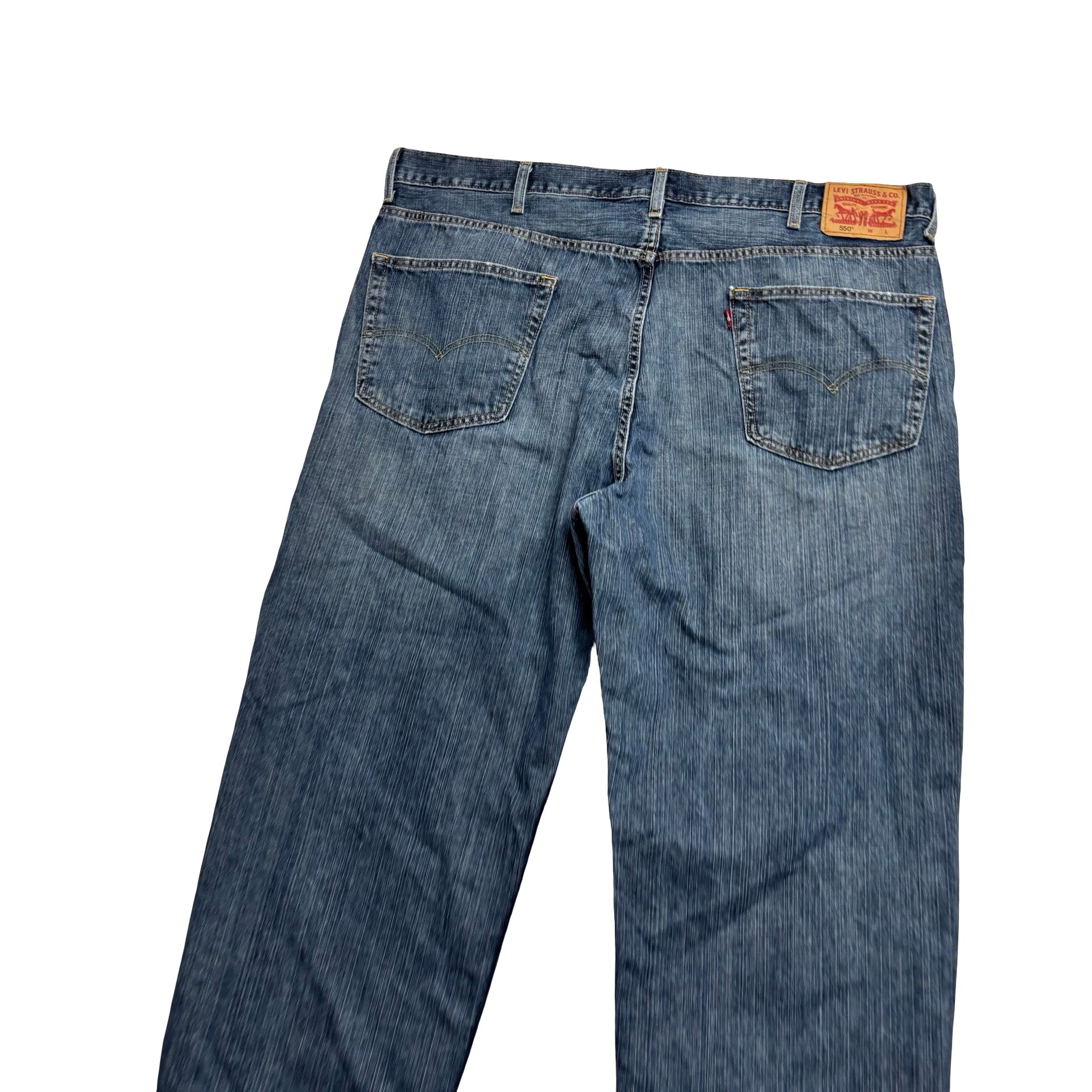 Levis 550 Jeans W44 L29 Mens Dark Blue Baggy Relaxed Straight Fit Denim (E)