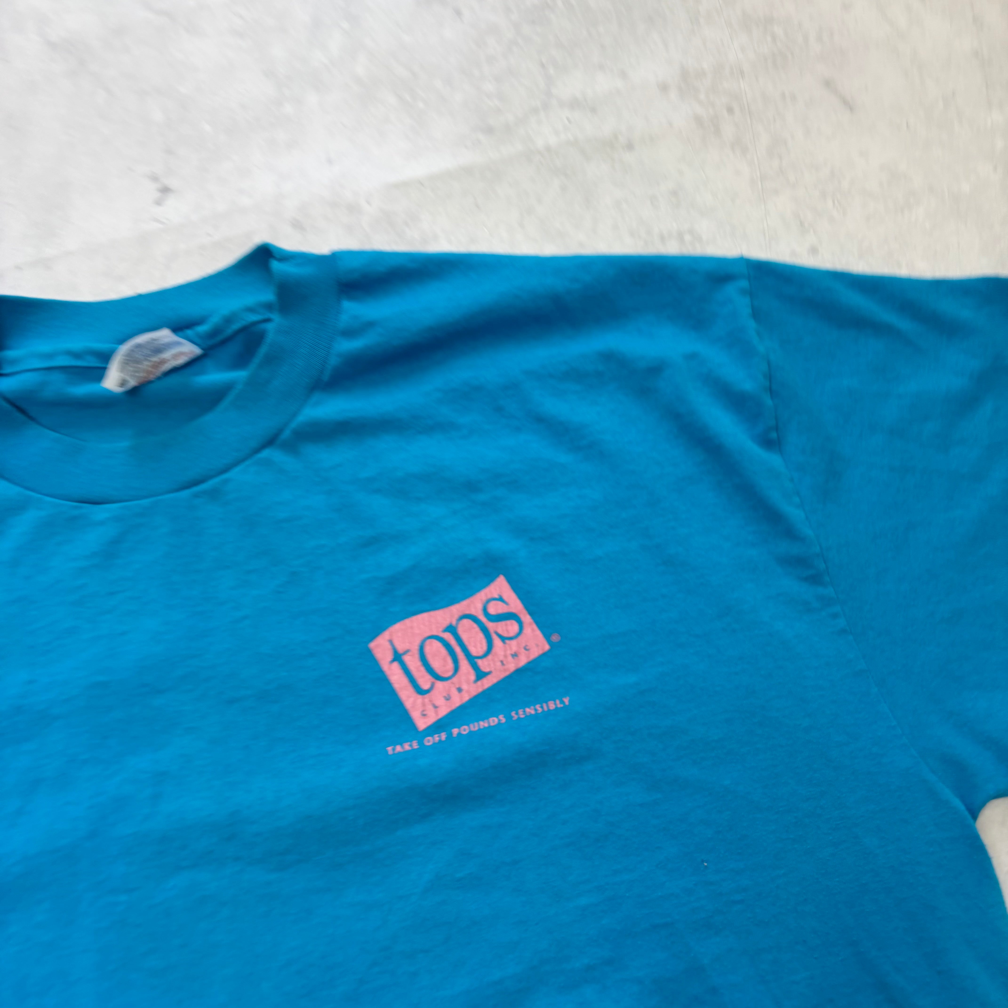 Vintage T Shirt Mens XL Blue Single Stitch Graphic Print 90s USA