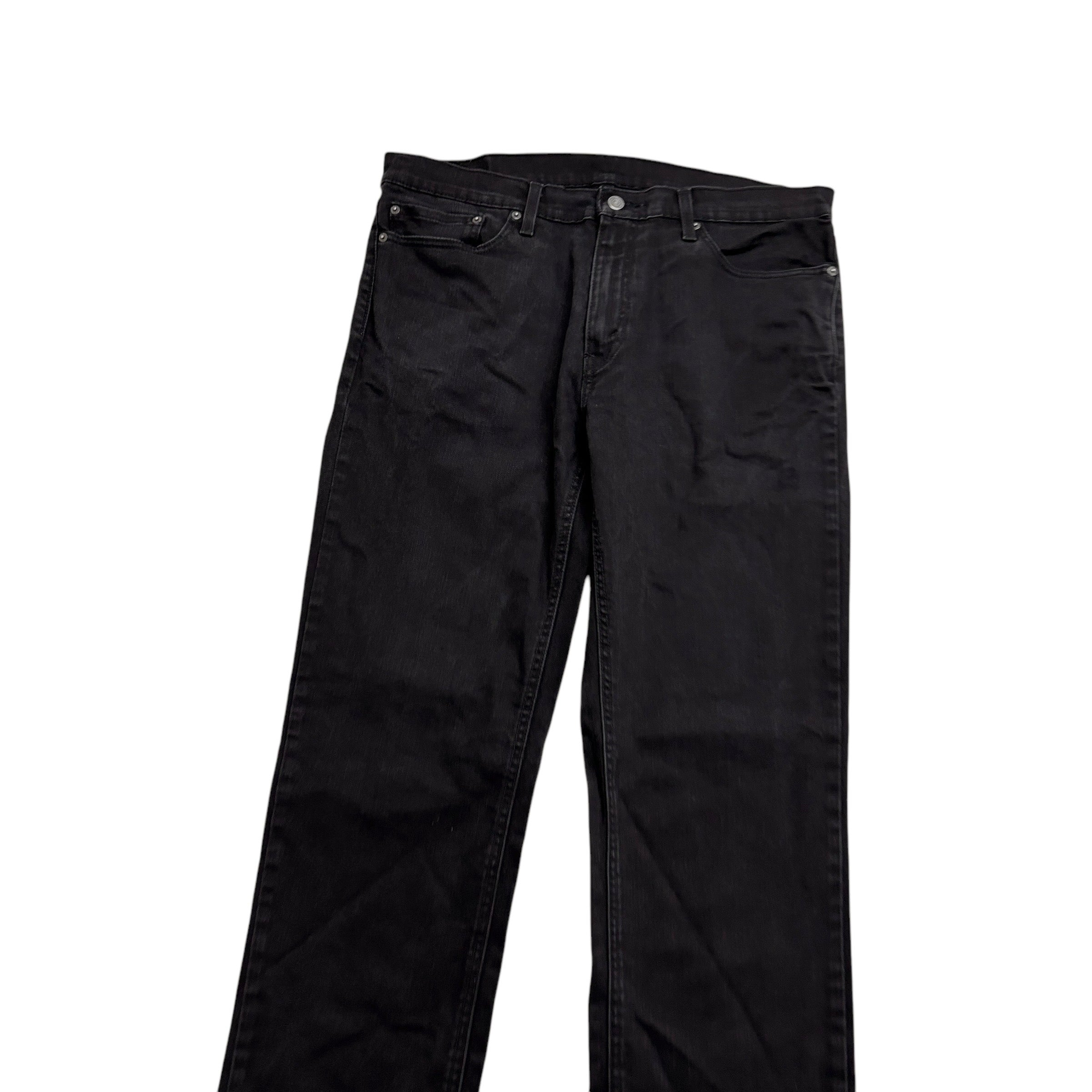 Levis 541 Jeans W35 L34 Mens Black Athletic Tapered Fit Stretch Denim (E)