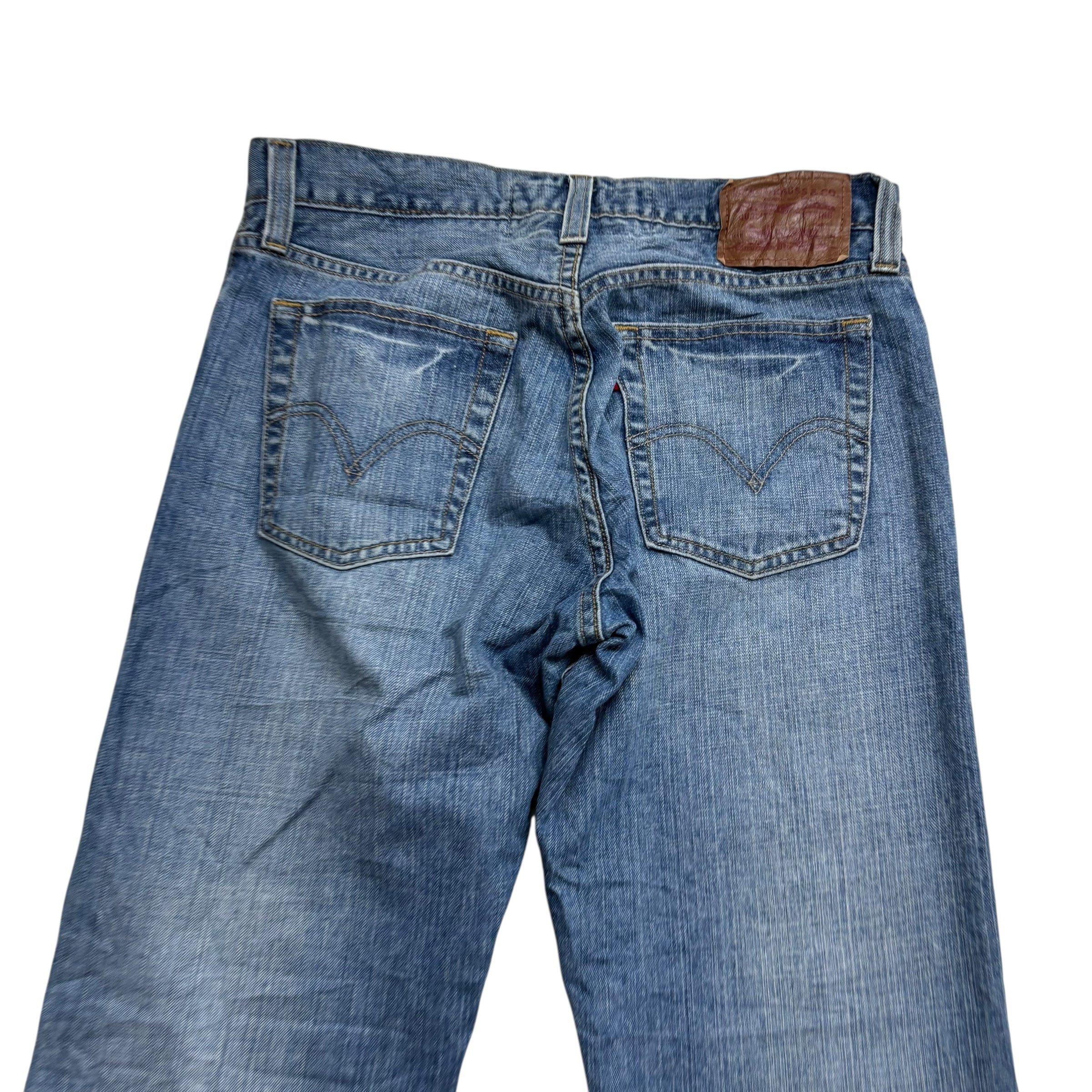 Levis 527 Jeans W32 L30 Mens Mid Blue Regular Bootcut Fit Vintage Denim (E)