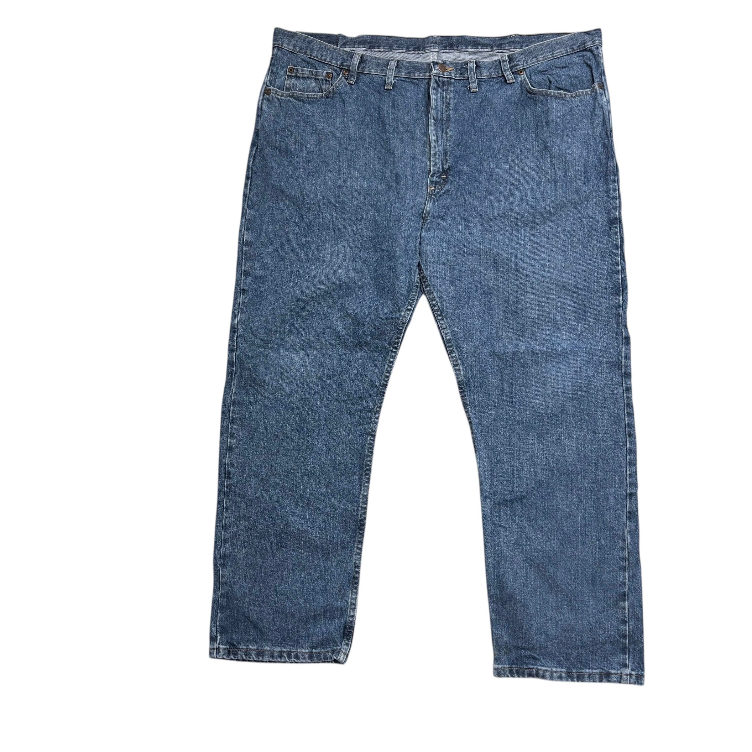 Wrangler Jeans W48 L30 Mens Mid Blue Regular Straight Fit Denim