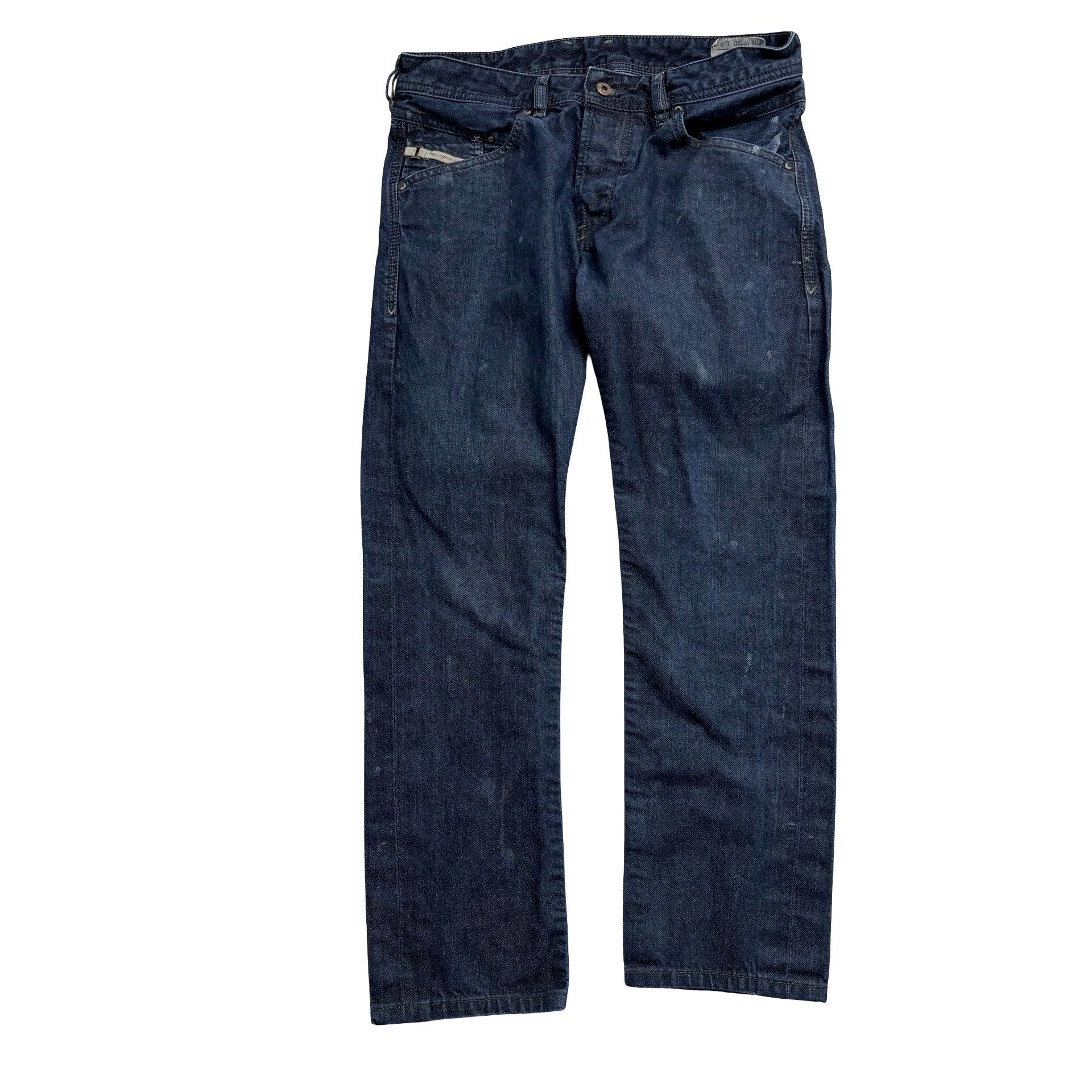 Diesel Belther Jeans W30 L27 Mens Dark Blue Slim Tapered Fit Denim (F)