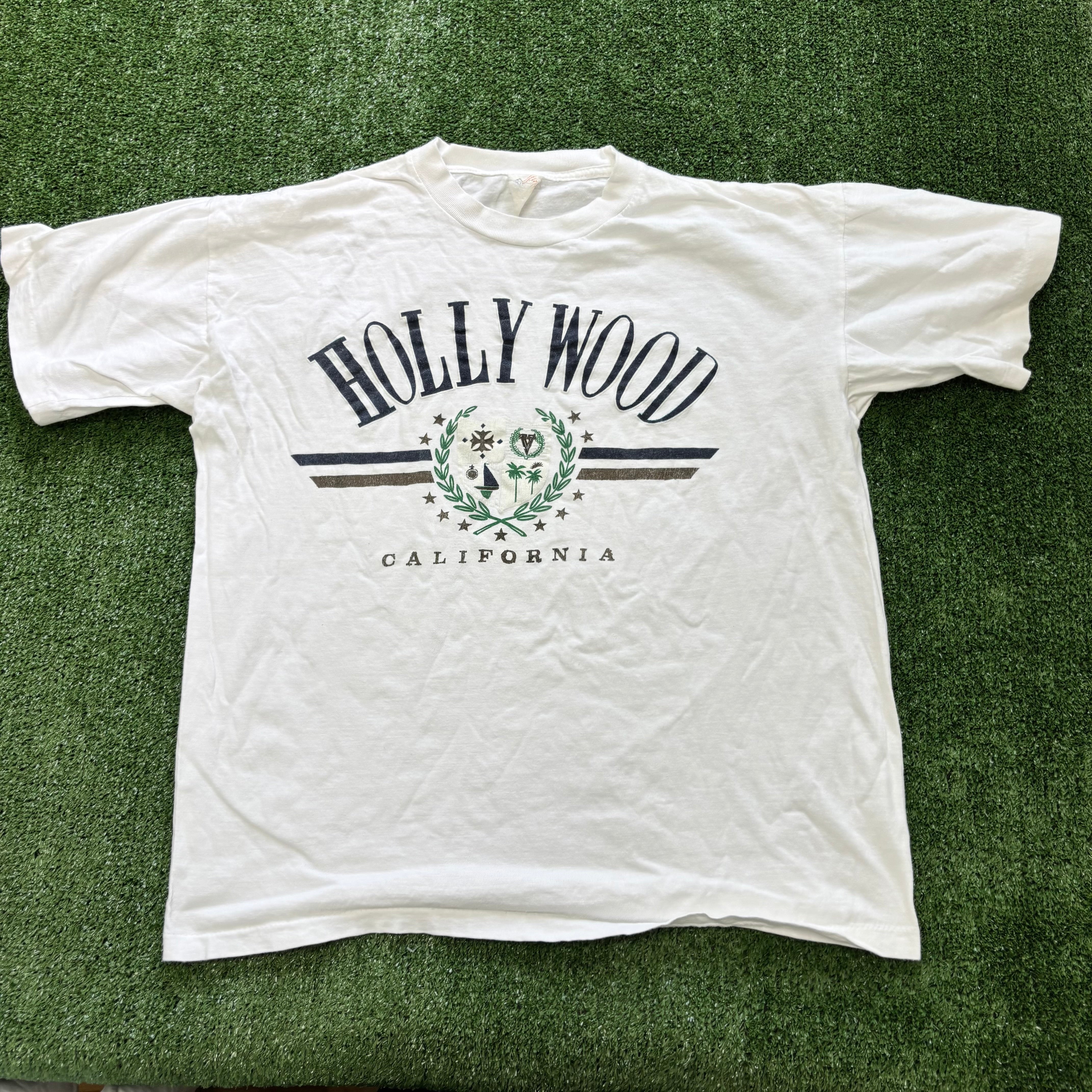 Vintage T Shirt Mens Small White Single Stitch Graphic Print 90s Tourist (E)