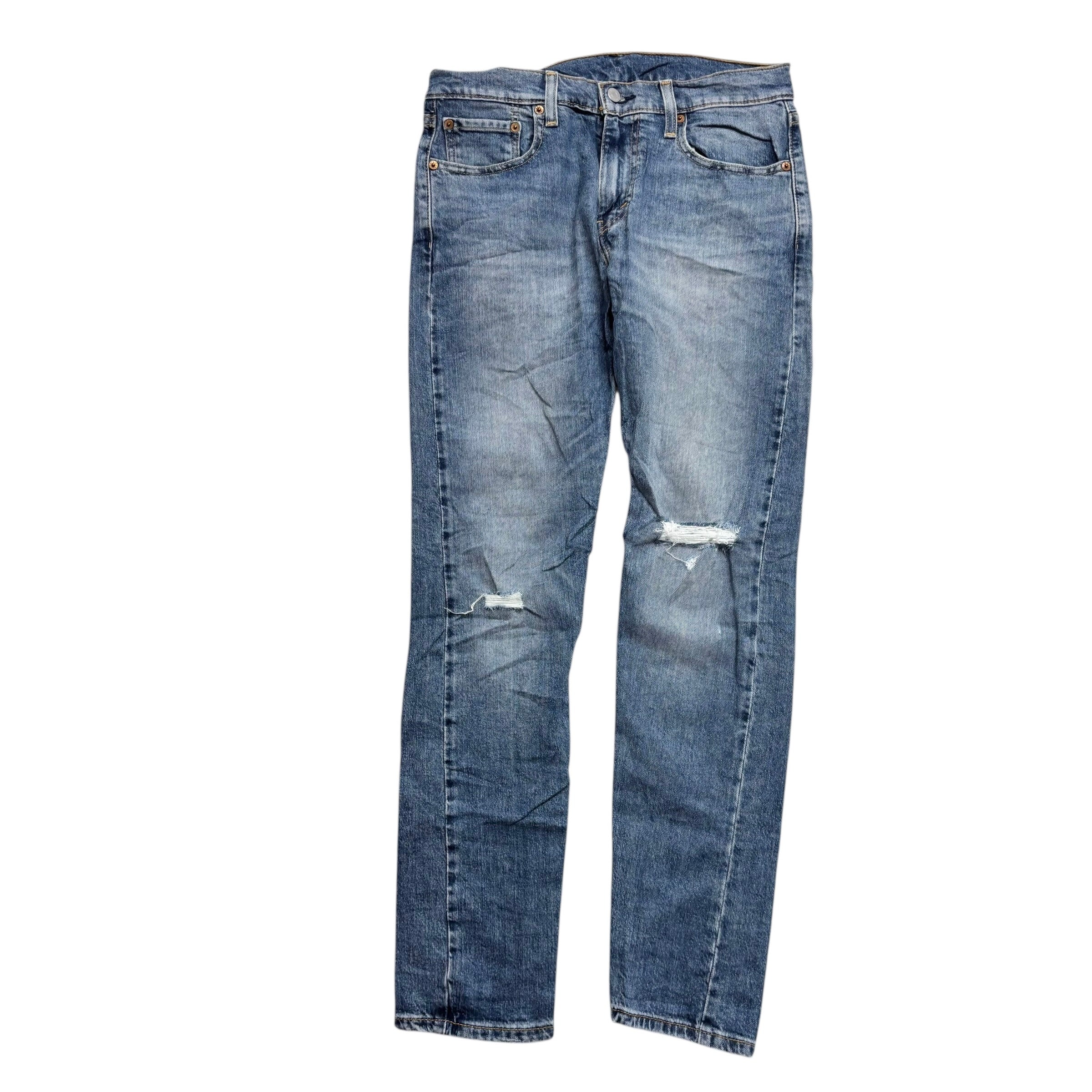 Levis 512 Jeans W30 L31 Mens Mid Blue Slim Tapered Fit Stretch Distressed
