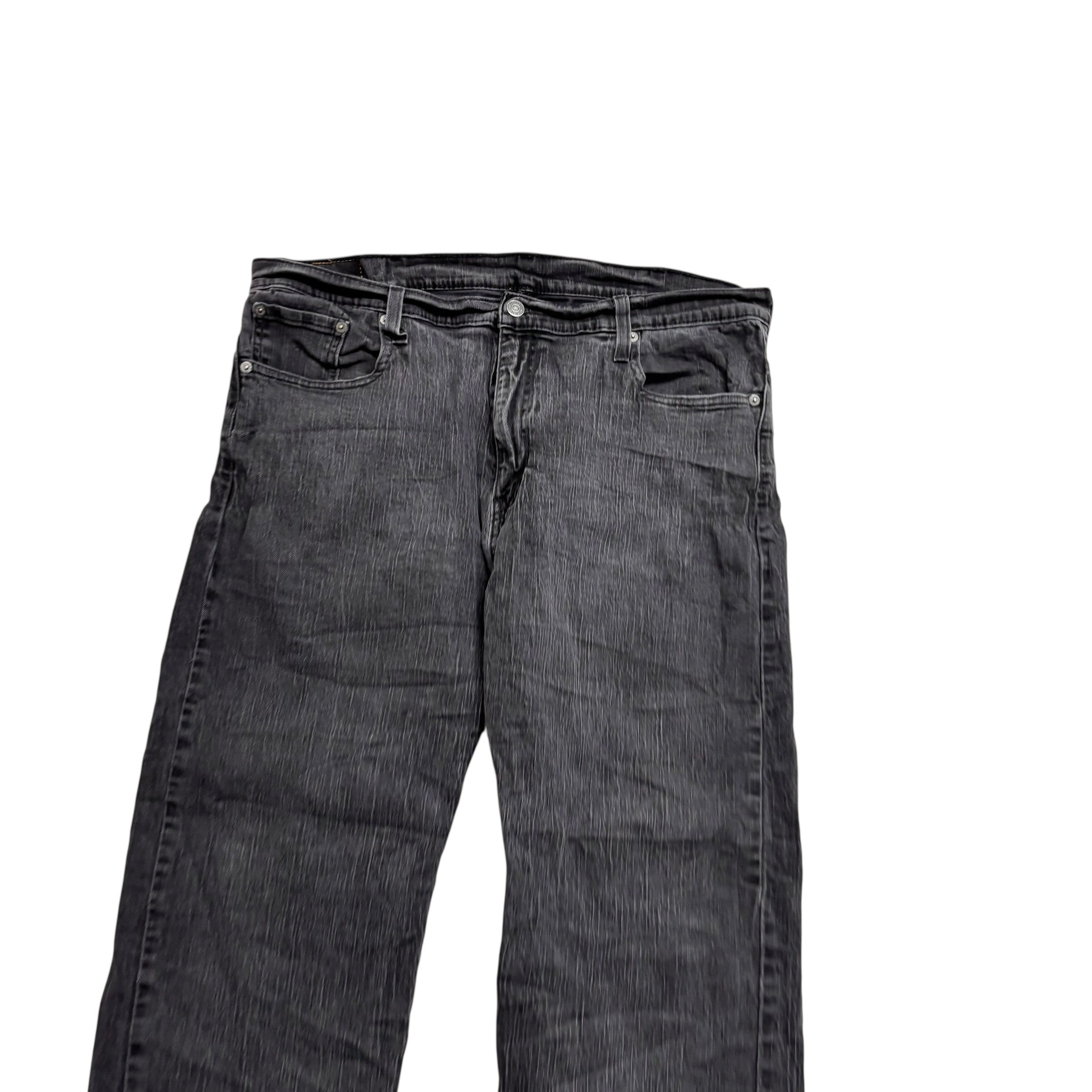 Levis 569 Jeans W38 L27 Mens Black Relaxed Straight Fit Stretch Denim