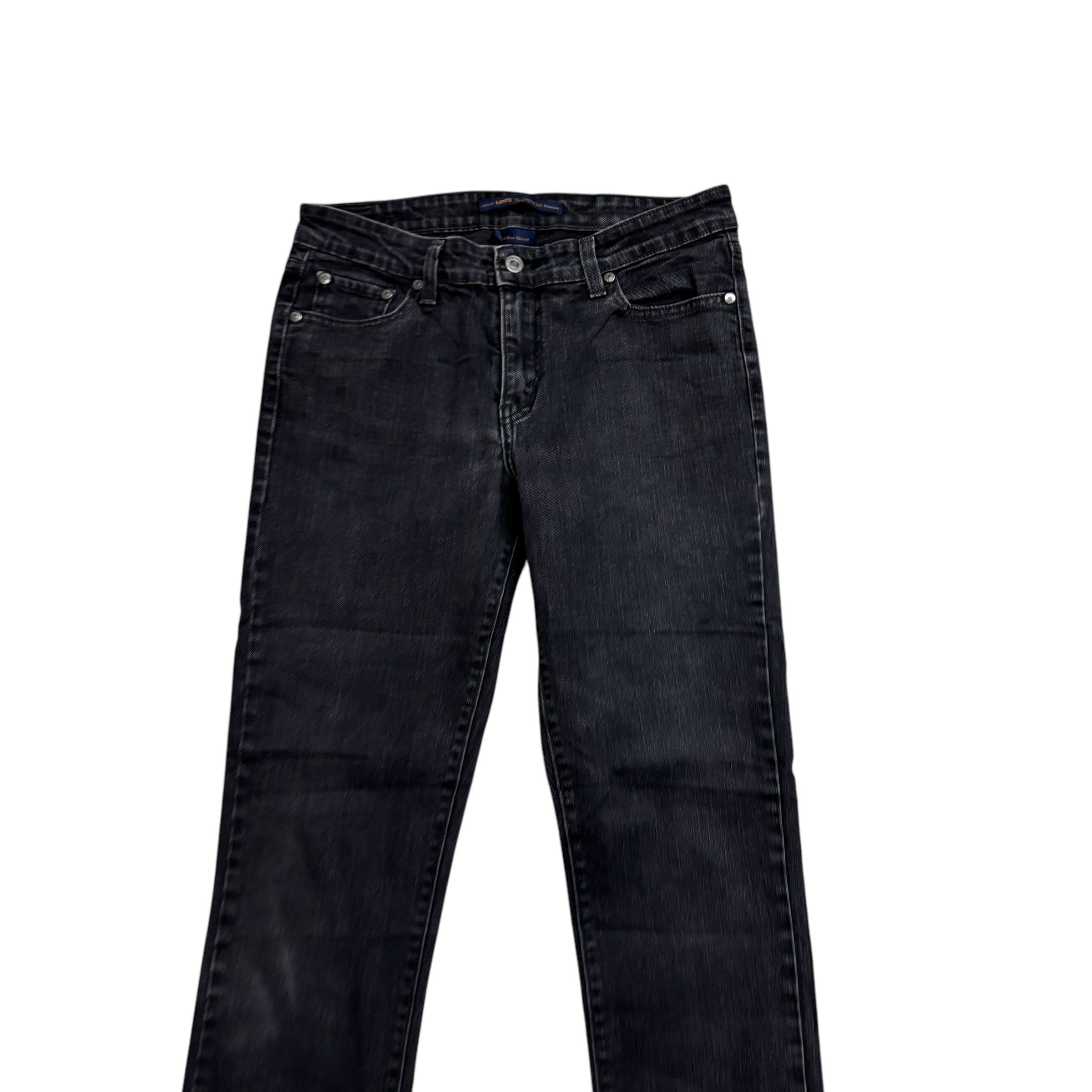 Levis Jeans W30 L30 Womens Black Mid Rise Skinny Fit Stretch Denim