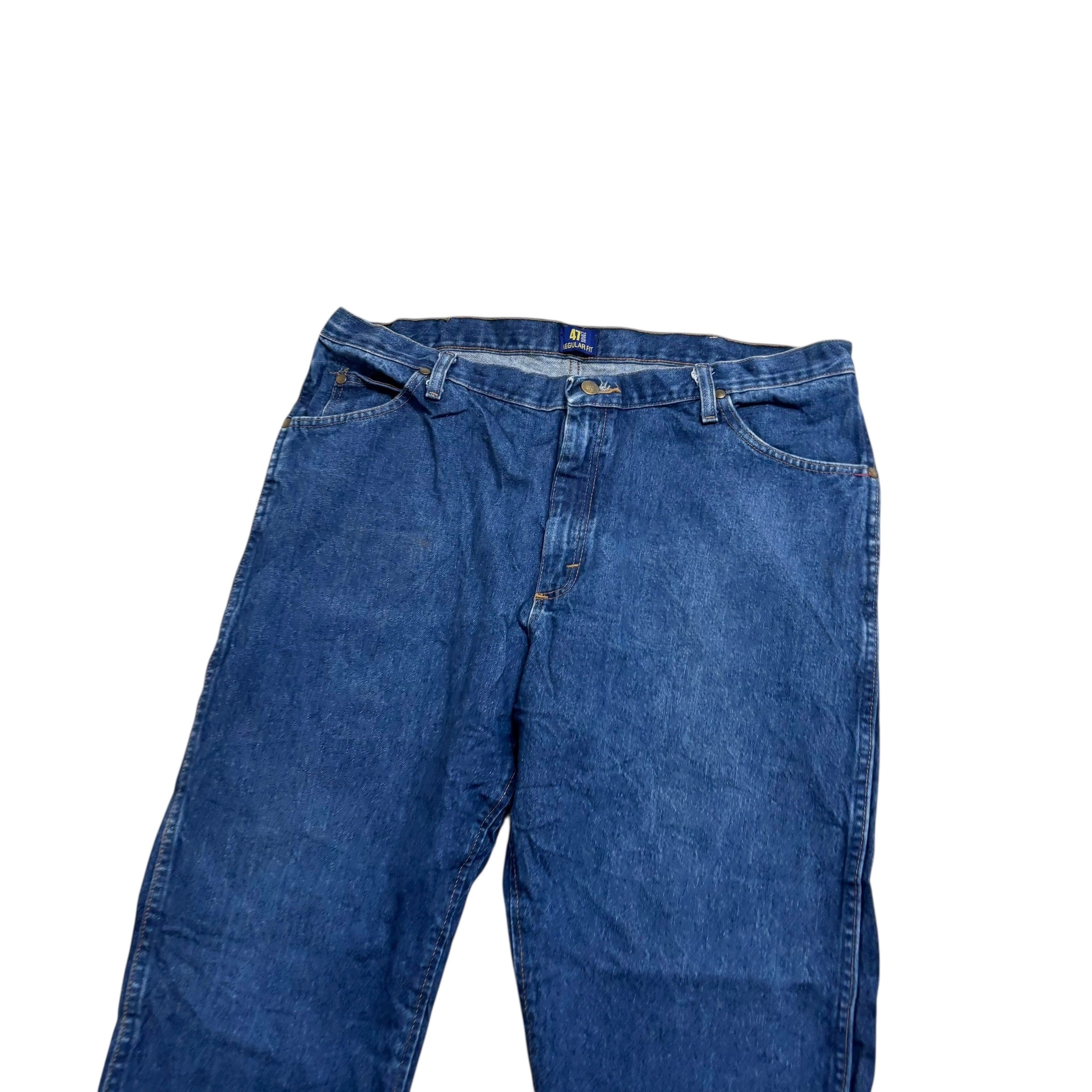 Wrangler Jeans Cowboy Cut W40 L32 Mens Mid Blue 47MWZ Original Fit Denim