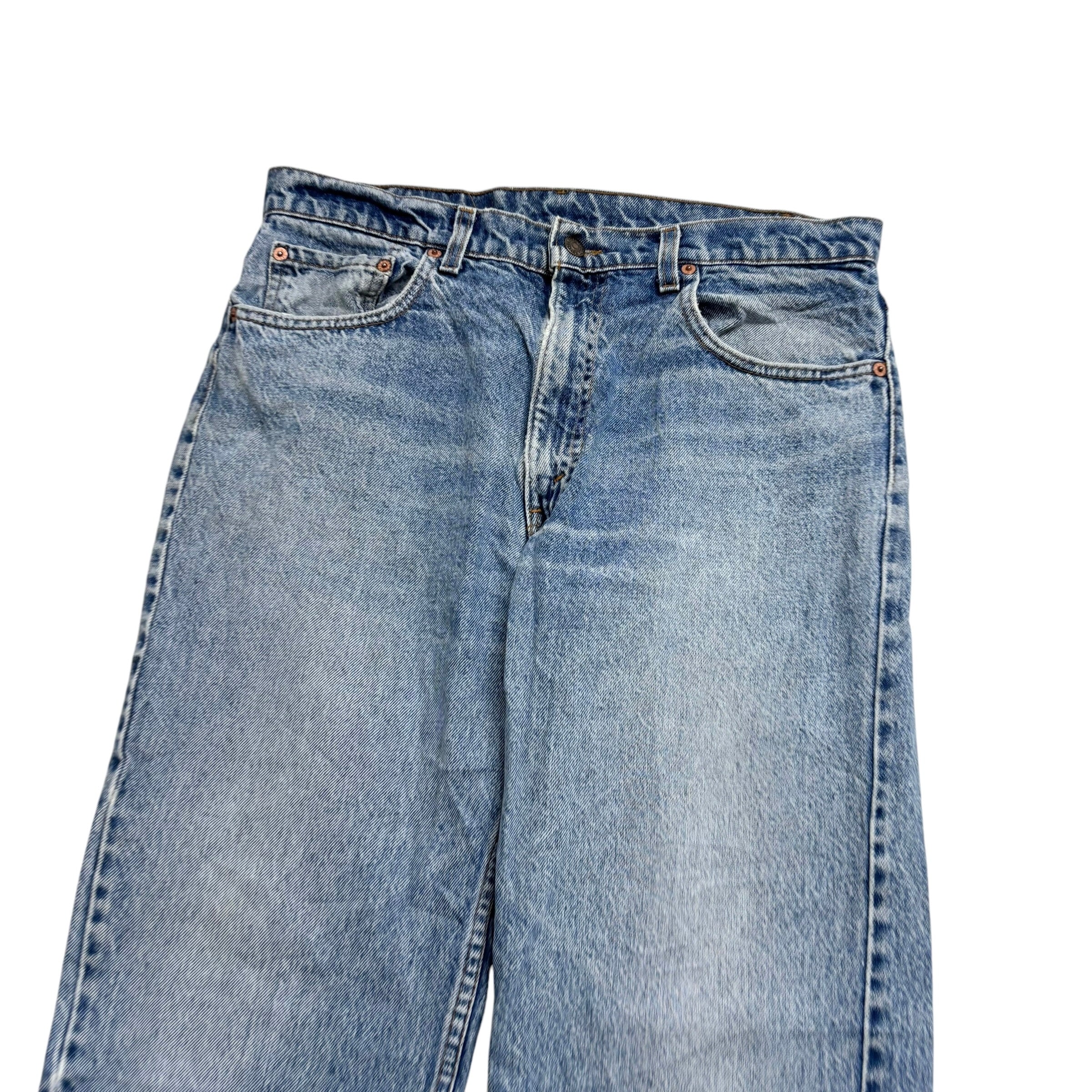 Levis 505 Jeans W34 L30 Mens Mid Blue Regular Straight Fit USA Made Vintage 80s