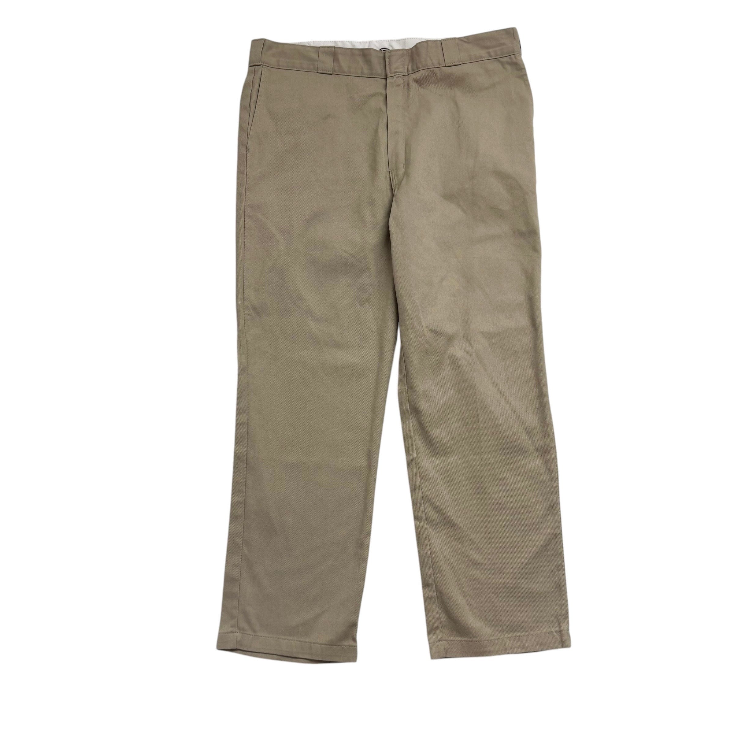 Dickies 874 Trousers W40 L32 Mens Beige Pants Original Straight Fit Workwear (E)