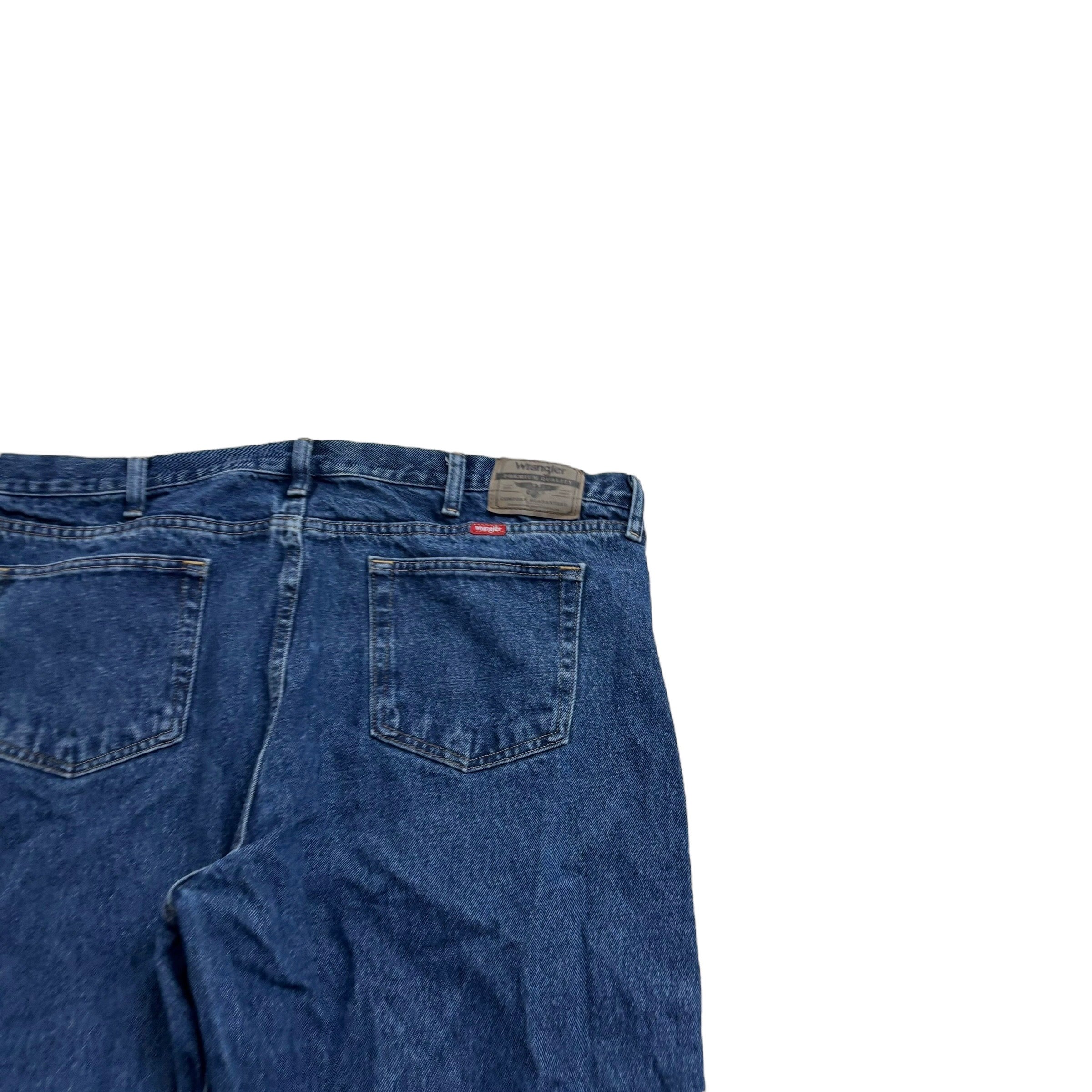 Wrangler Jeans W42 L32 Mens Mid Blue Relaxed Straight Fit Denim (E)