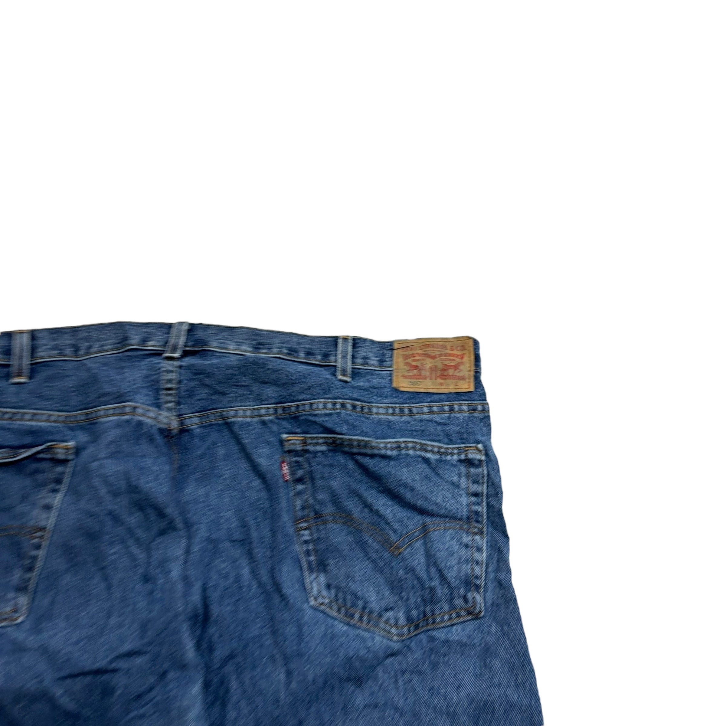 Levis 505 Jeans W50 L32 Mens Mid Blue Regular Straight Fit Denim (F)