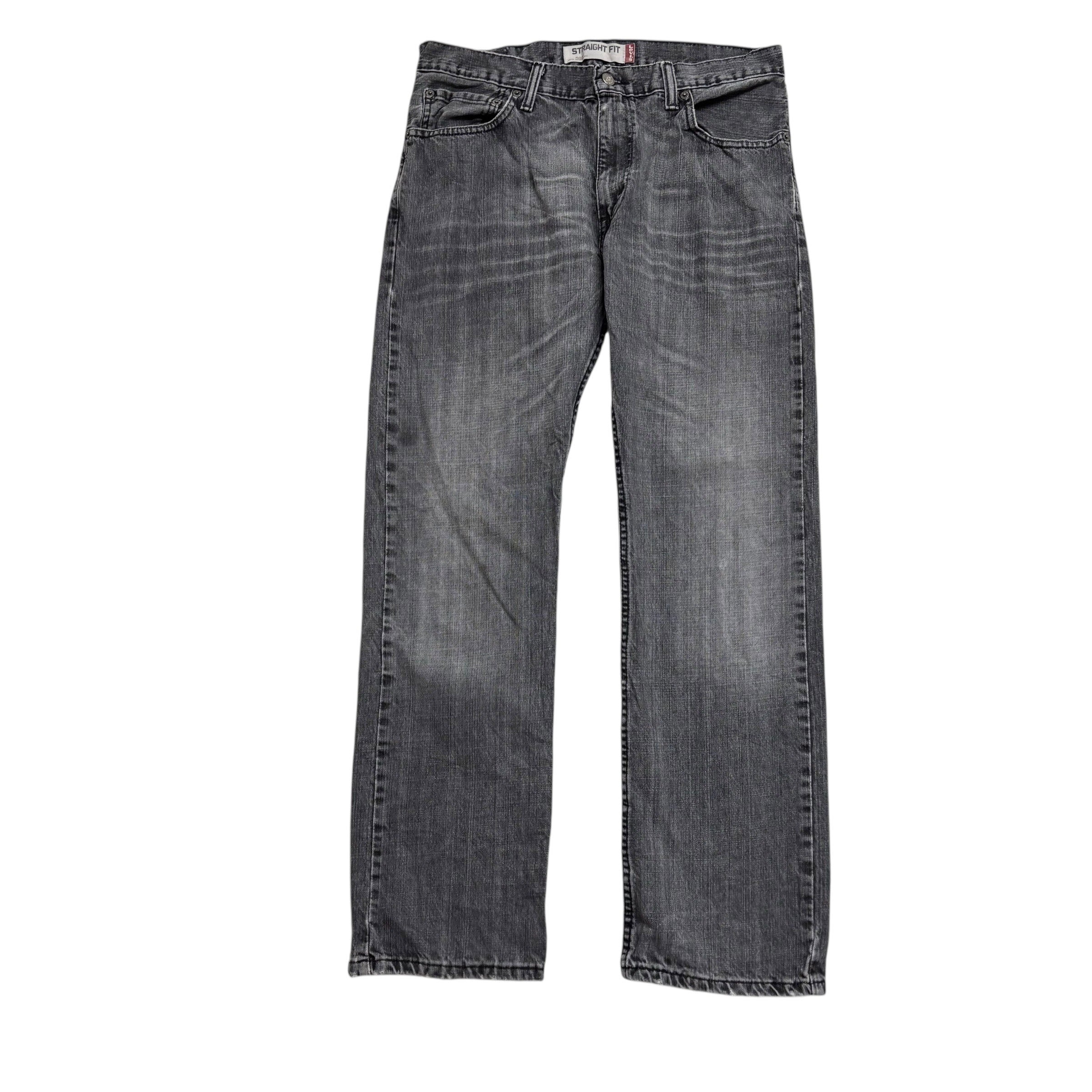 Levis 505 Jeans W33 L32 Mens Grey Regular Straight Fit Vintage Denim (E)