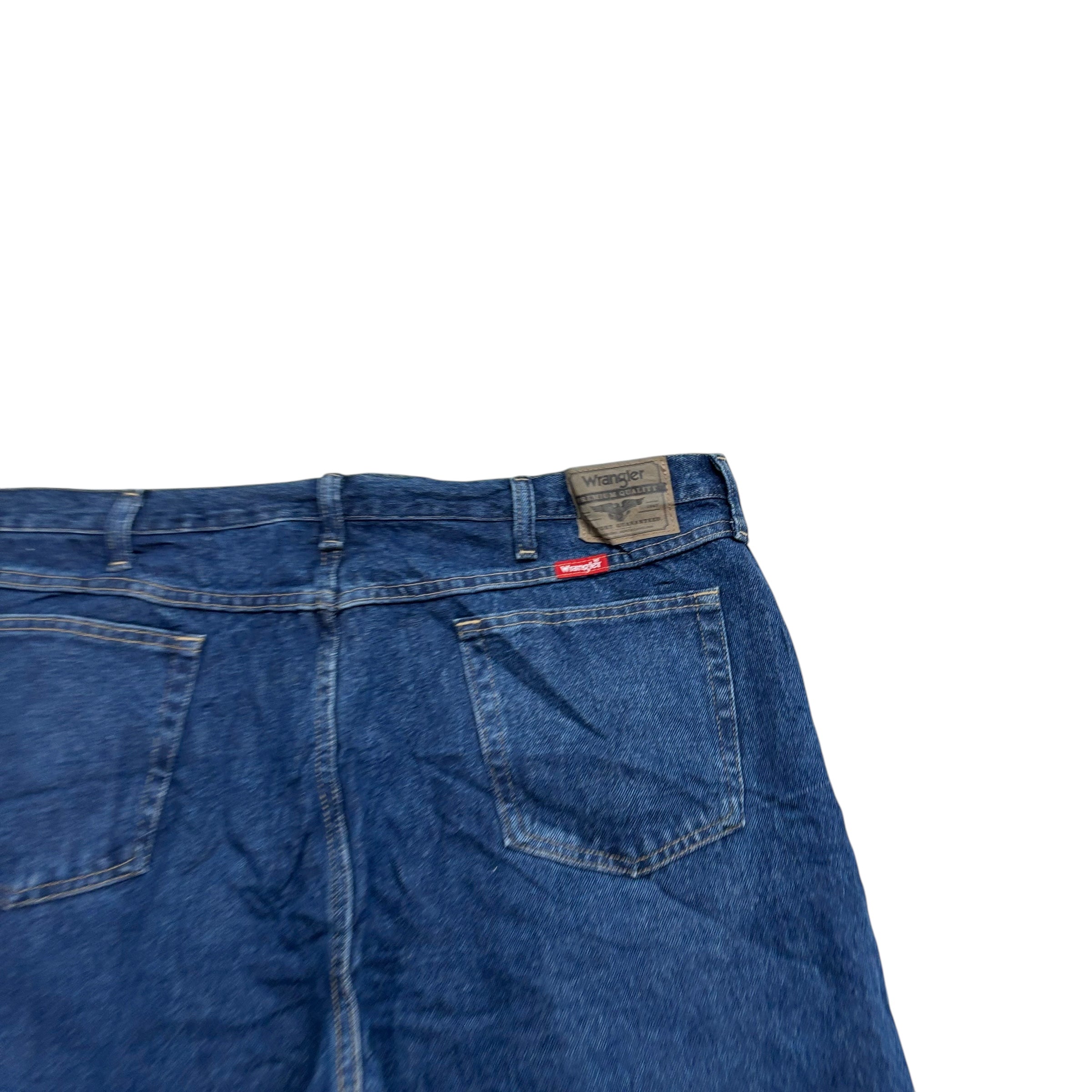 Wrangler Jeans W42 L30 Mens Dark Blue Relaxed Straight Fit Baggy Denim (E)