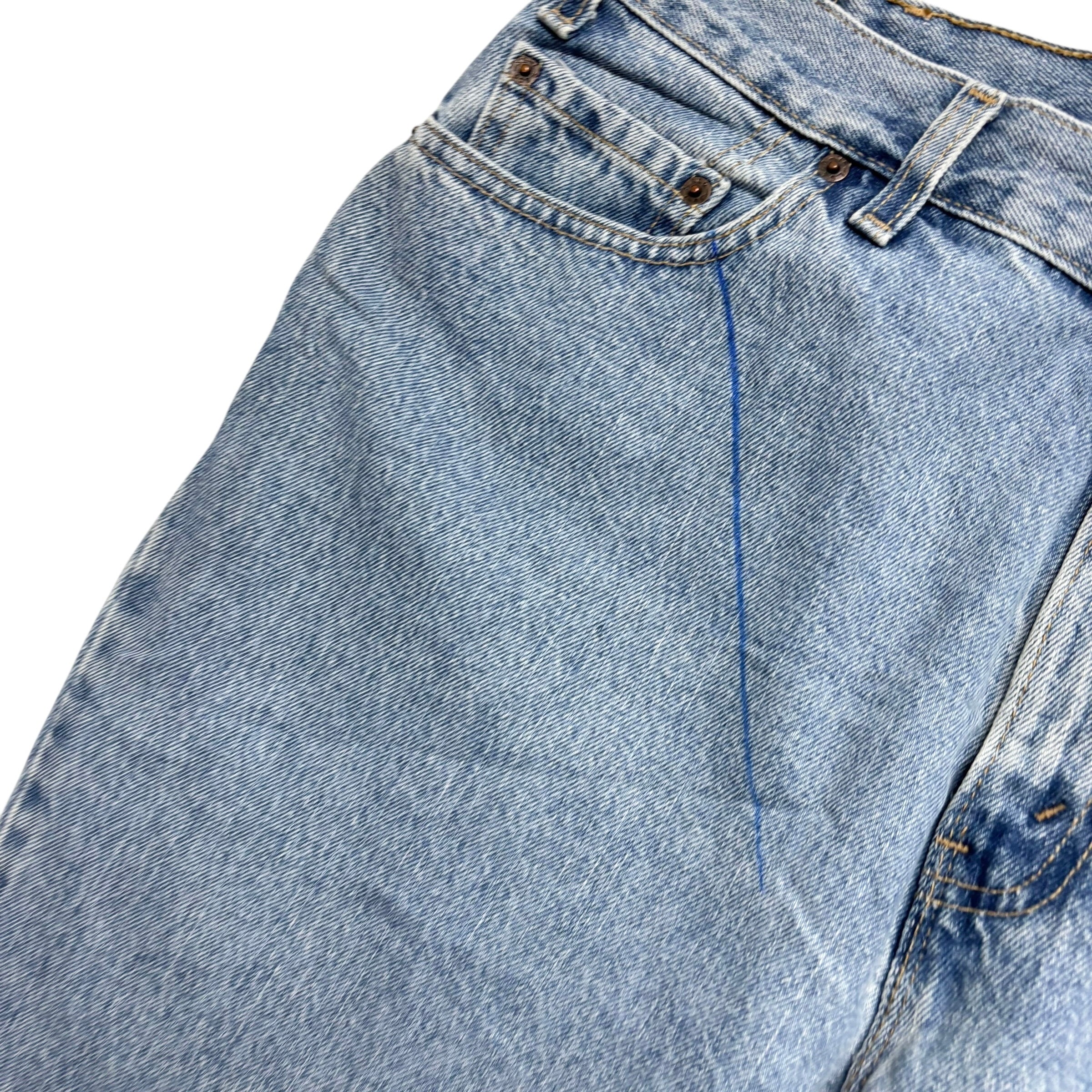 Levis 550 Jeans W36 L31 Womens Light Blue Relaxed Taper Mom Vintage USA Made (F)