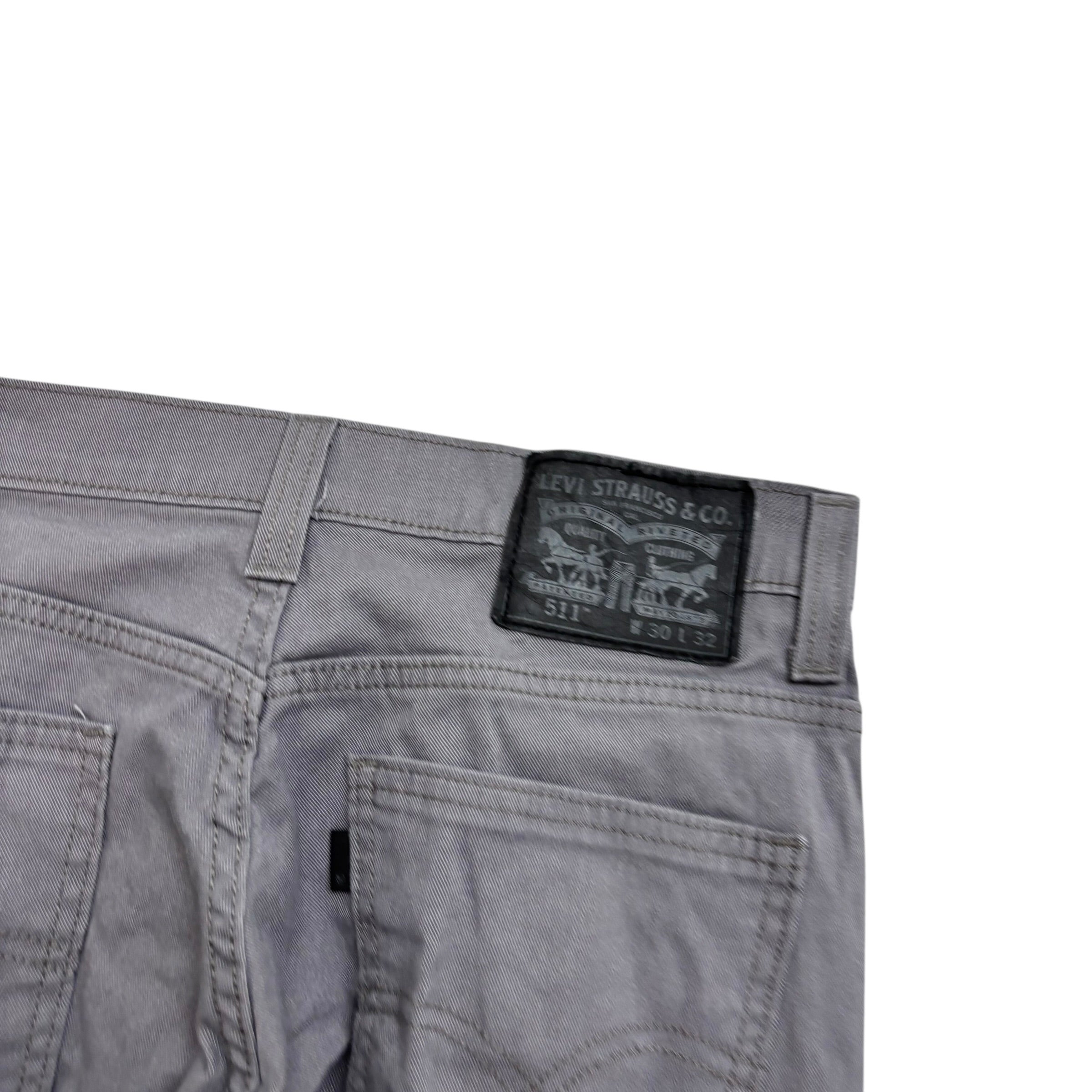 Levis 511 Jeans W30 L32 Mens Grey Slim Fit Stretch Denim