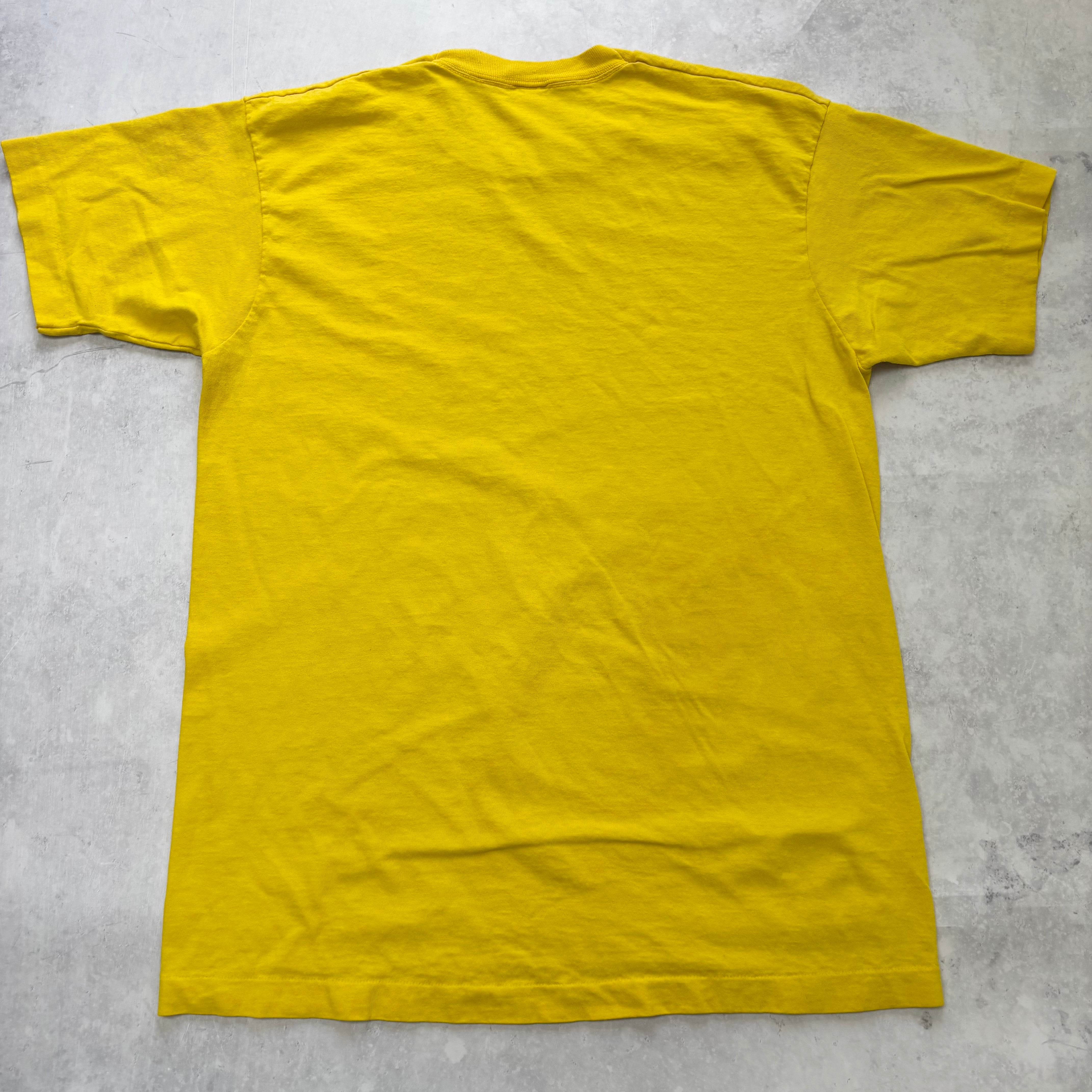 Vintage T Shirt Mens XL Yellow Single Stitch Graphic Print 90s USA Nature (F)