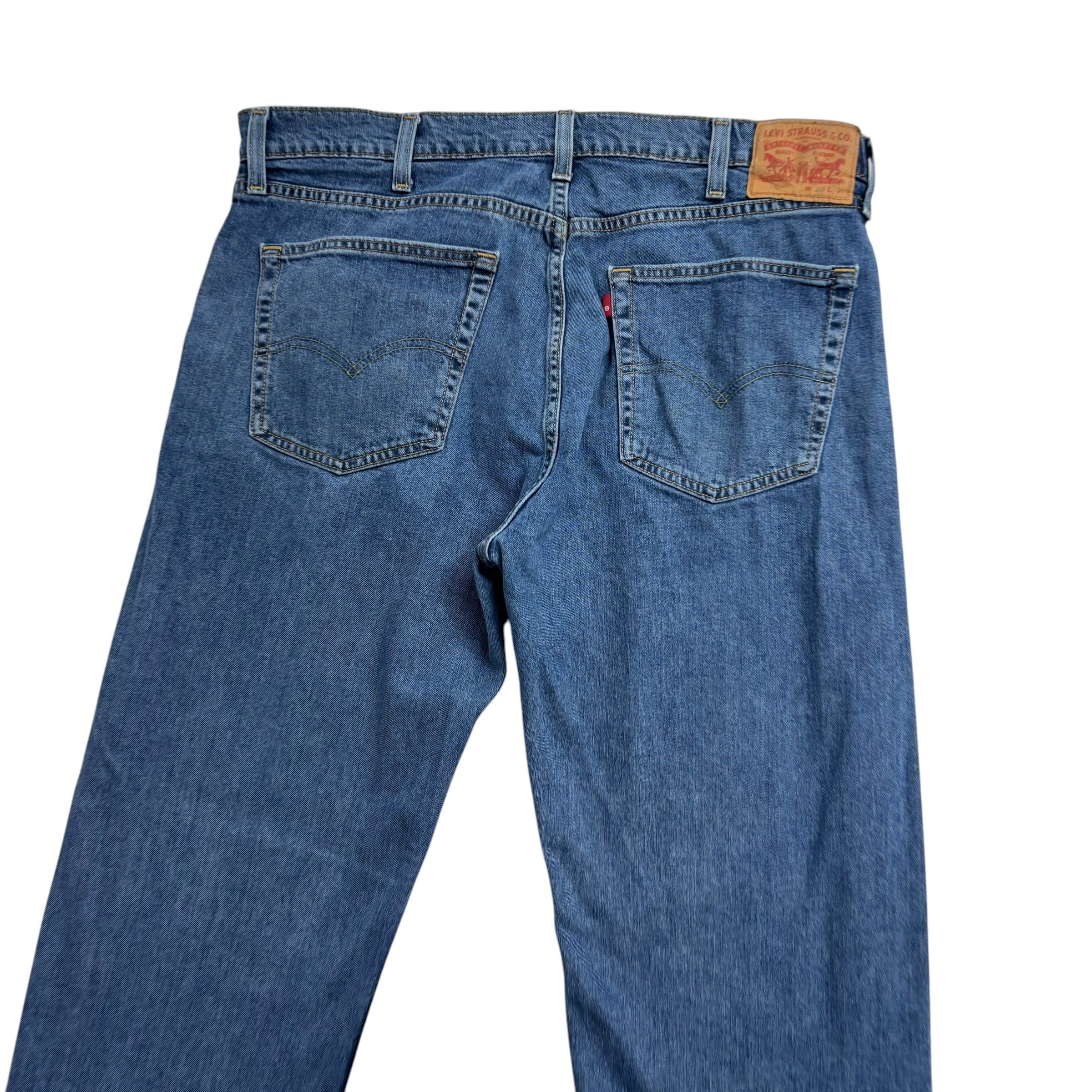 Levis 505 Jeans W38 L30 Mens Mid Blue Regular Straight Fit Stretch Denim
