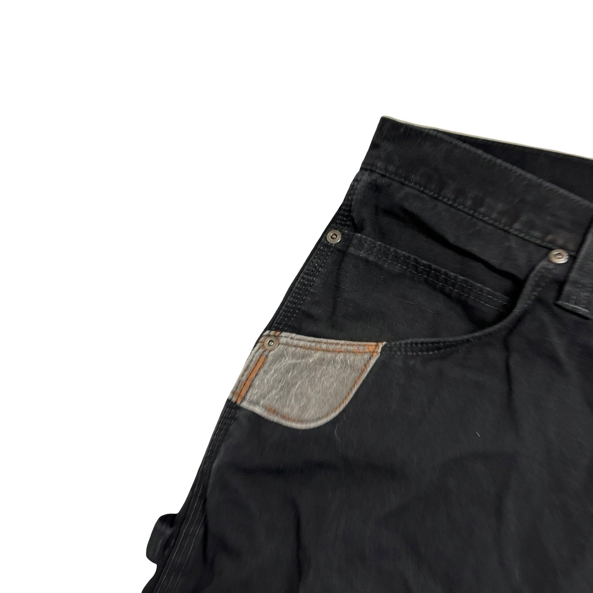 Wrangler Carpenter Trousers W52 L32 Mens Black Relaxed Straight Fit Pants (E)