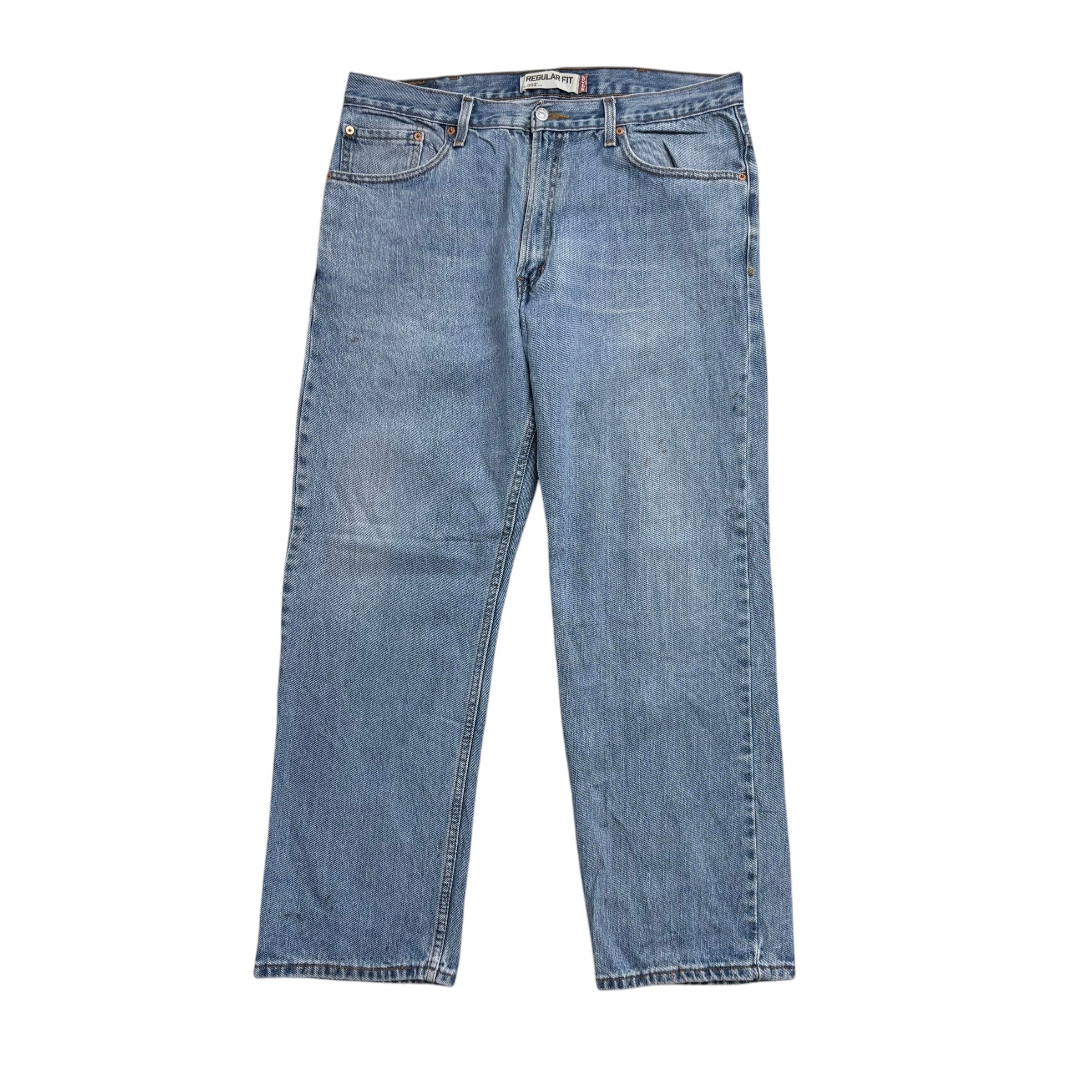 Levis 505 Jeans W38 L30 Mens Light Blue Regular Straight Fit Vintage Denim (F)