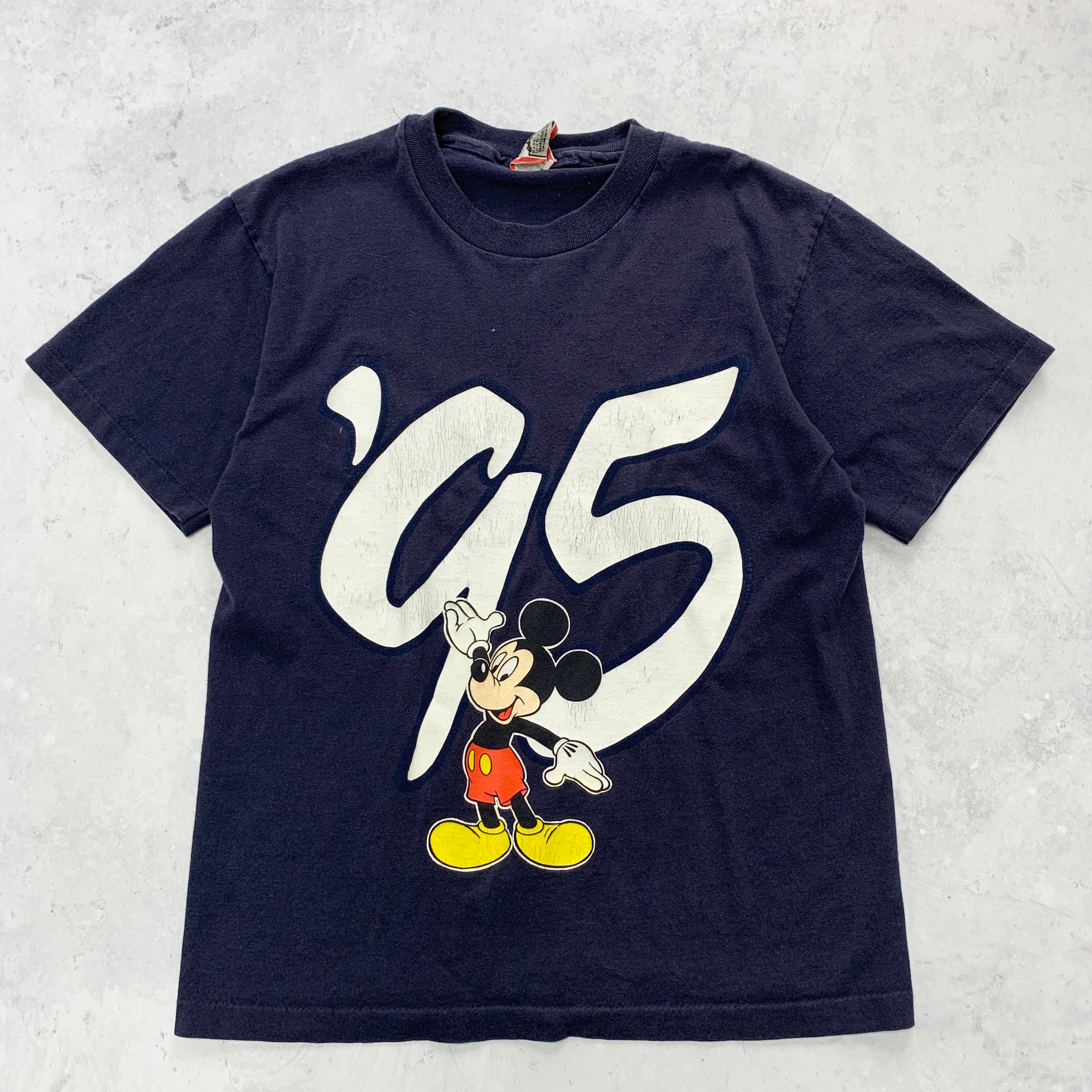 Vintage T Shirt Mens Small Blue Single Stitch Disney Mickey Mouse Navy 90s USA