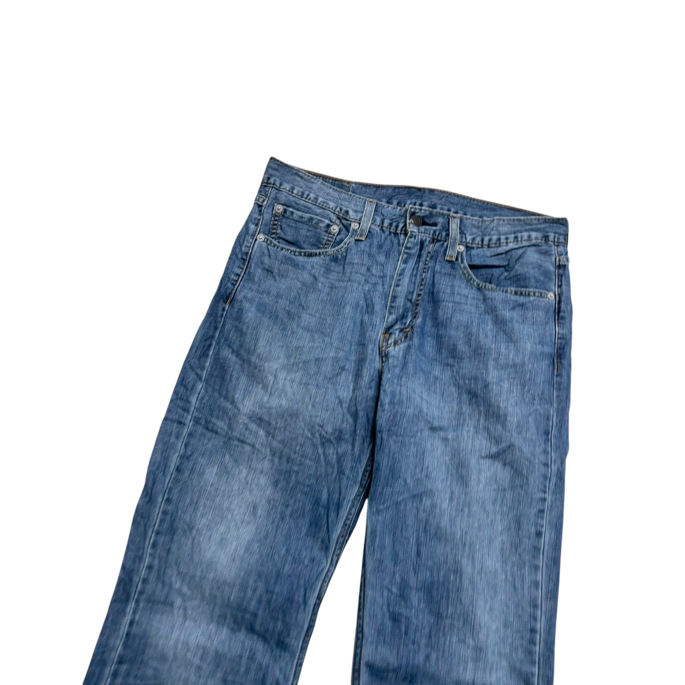 Levis 527 Jeans W32 L34 Mens Mid Blue Slim Bootcut Fit Denim (E)