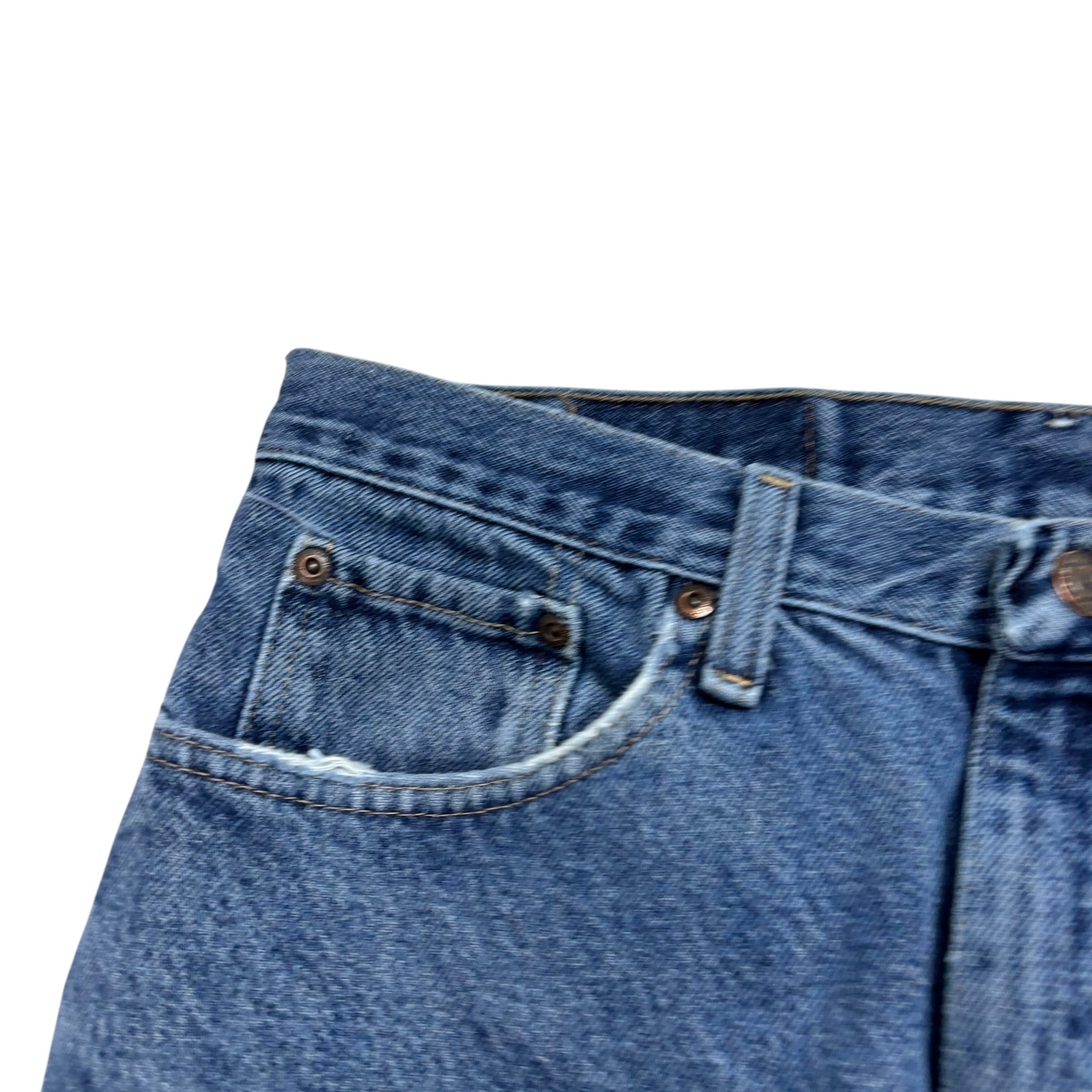 Wrangler Jeans W32 L30 Mens Mid Blue Regular Straight Fit Denim