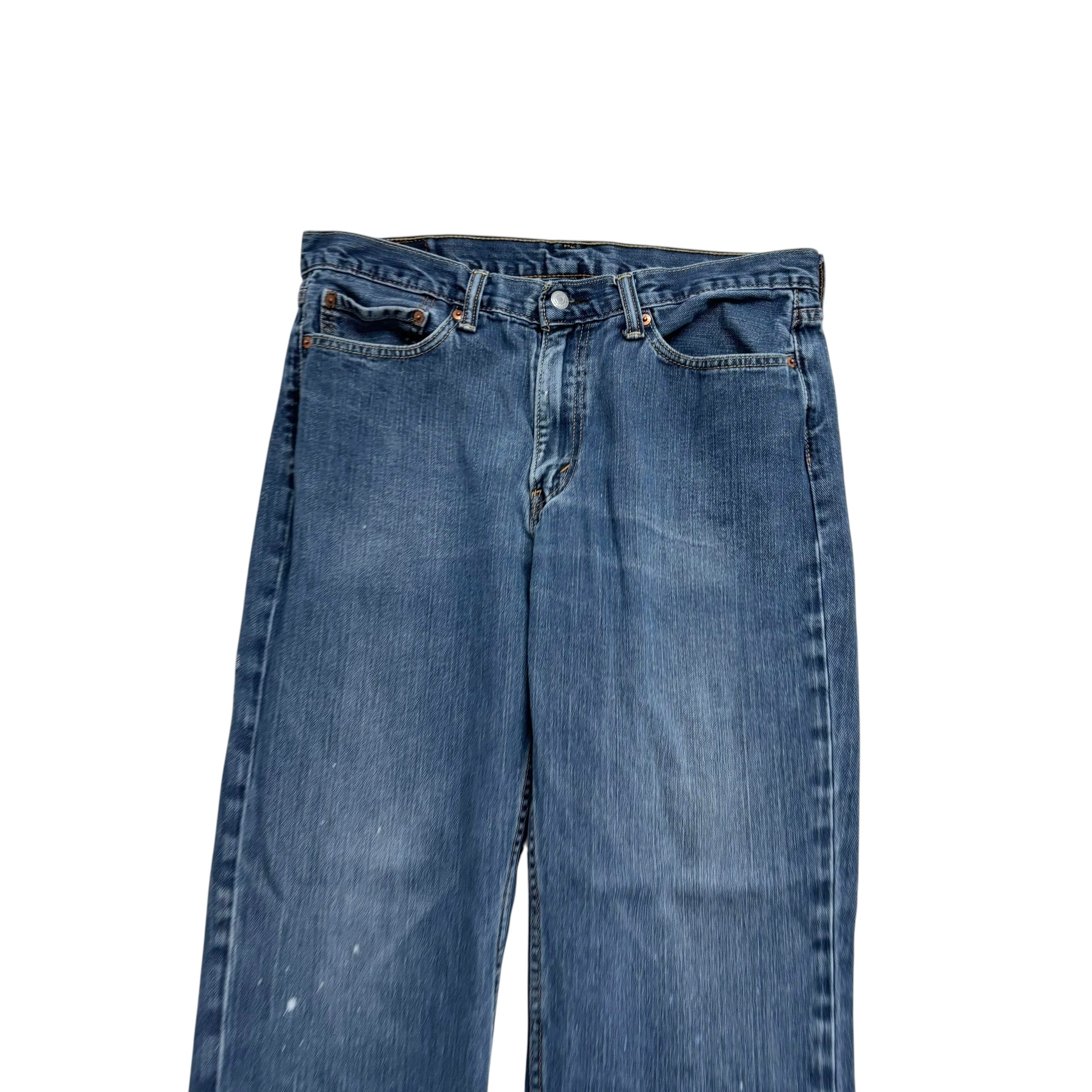 Levis 514 Jeans W34 L30 Mens Mid Blue Regular Straight Fit Denim (F)