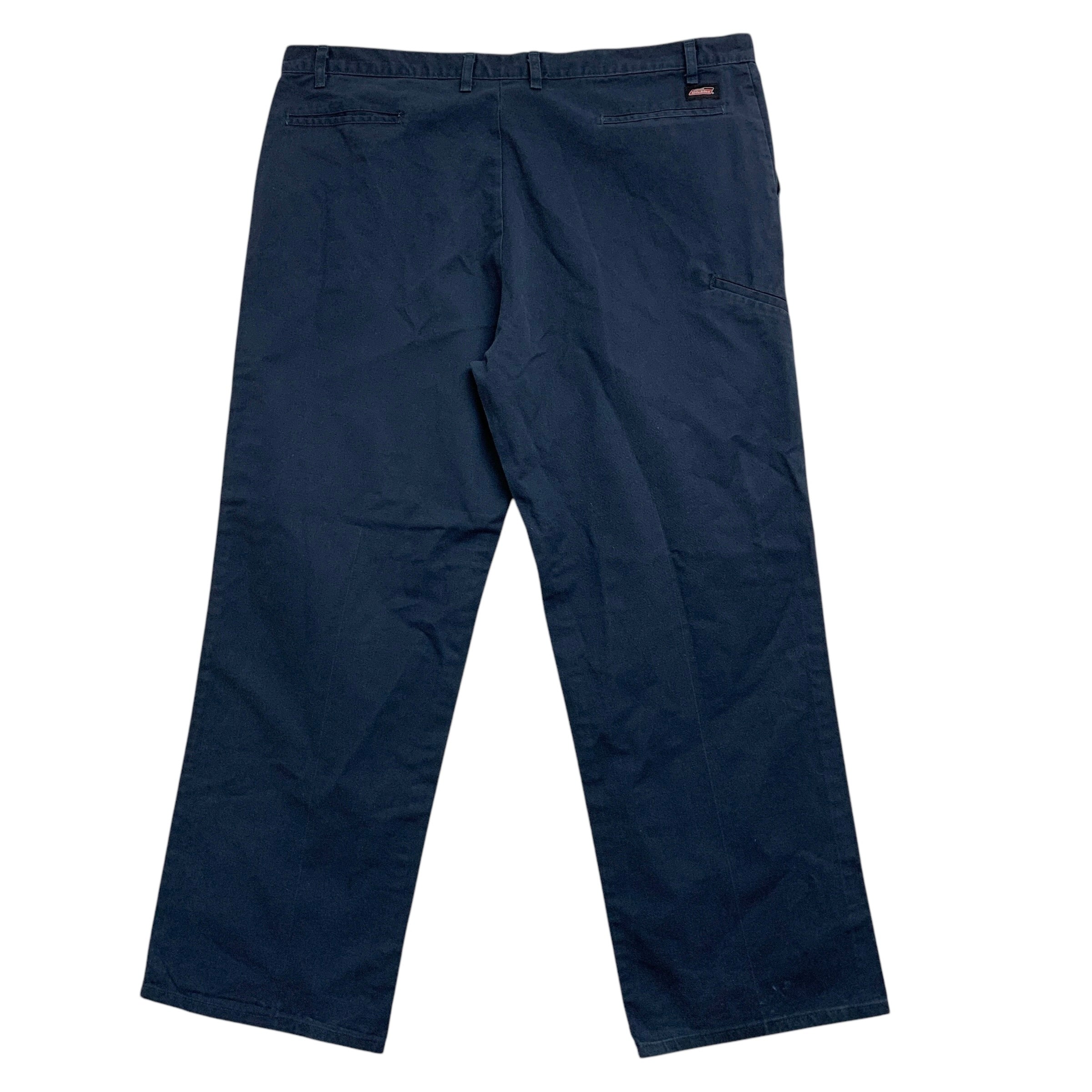 Dickies Trousers W42 L32 Mens Navy Blue Pants Relaxed Straight Fit Workwear