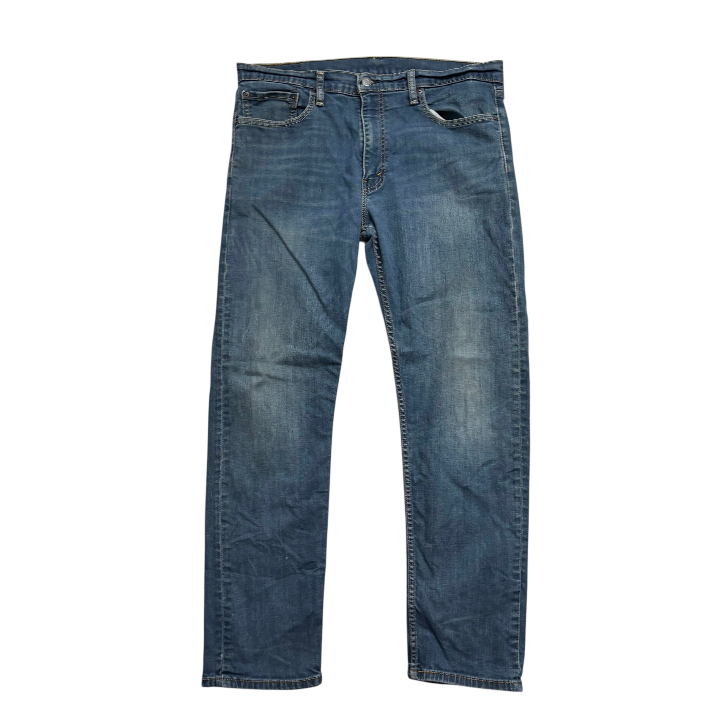 Levis 502 Jeans W36 L32 Mens Dark Blue Regular Tapered Fit Stretch Denim