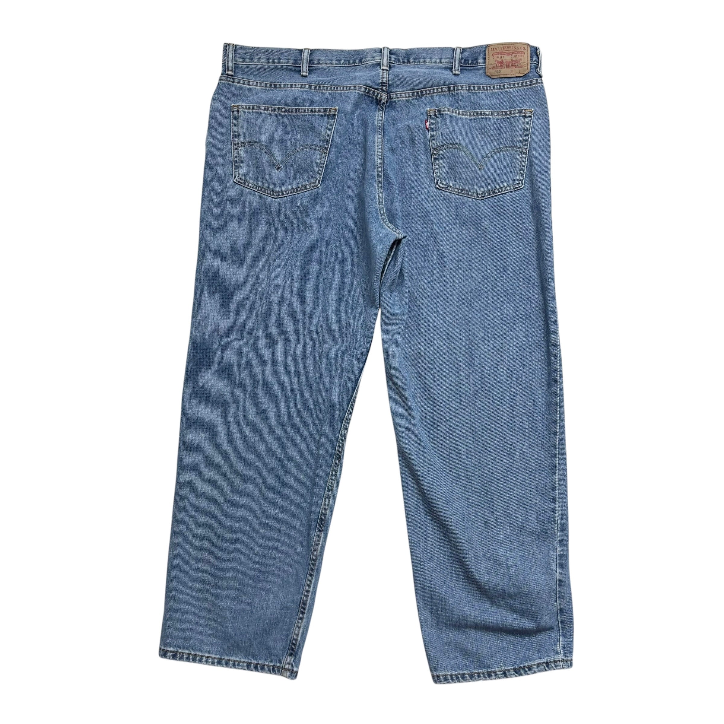 Levis 550 Jeans W46 L30 Mens Mid Blue Baggy Relaxed Straight Vintage Denim (E)