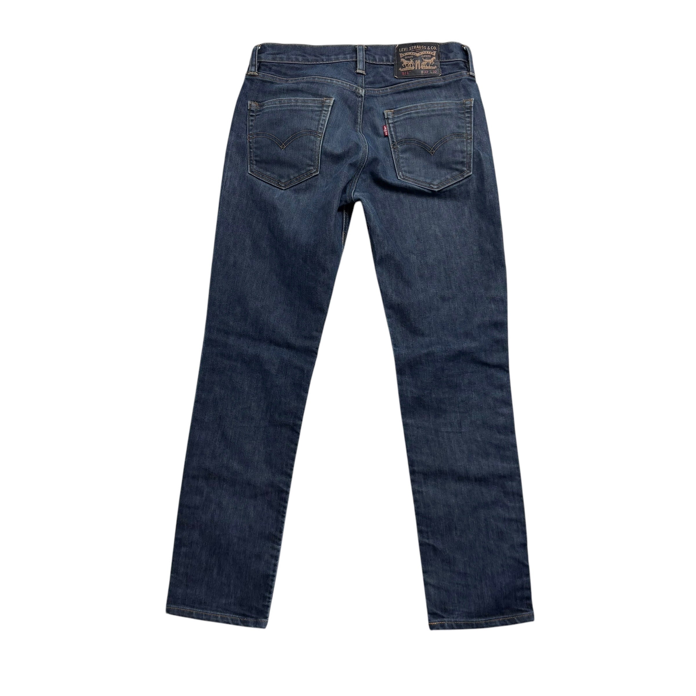 Levis 511 Jeans W31 L30 Mens Dark Blue Slim Fit Denim