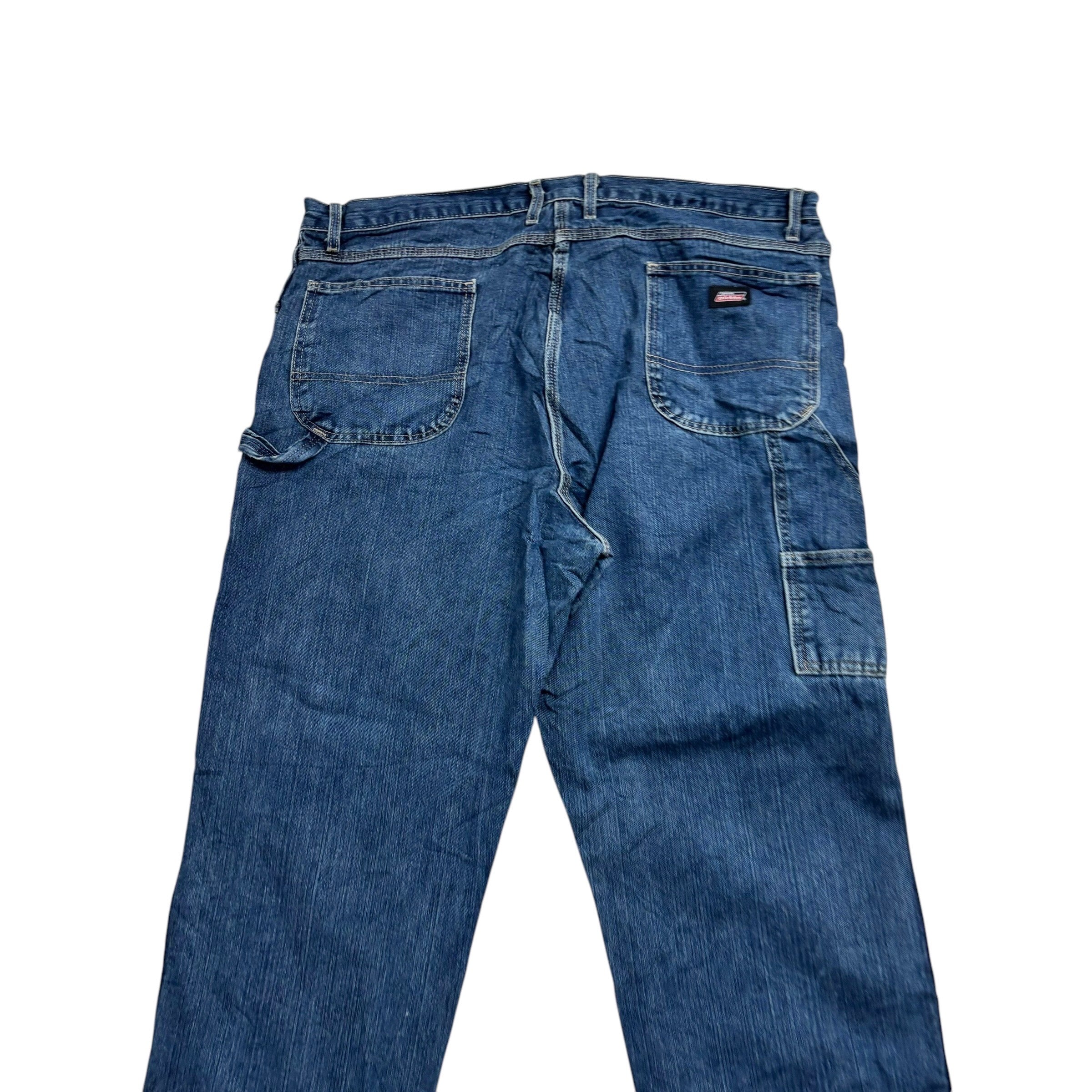 Dickies Carpenter Jeans W42 L32 Mens Mid Blue Relaxed Straight Fit Pants