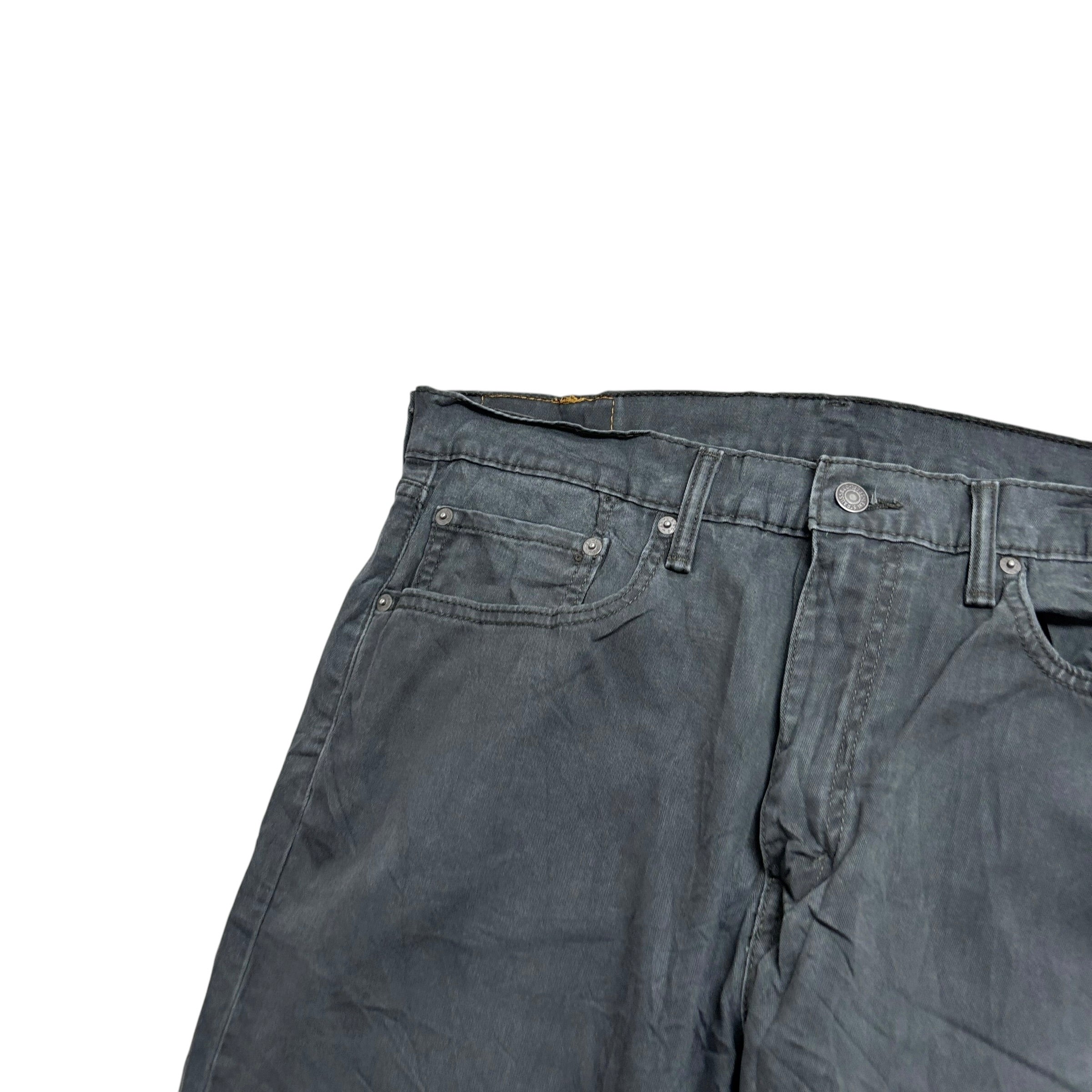 Levis 502 Trousers W36 L29 Mens Grey Regular Taper Fit Stretch Cotton Pants