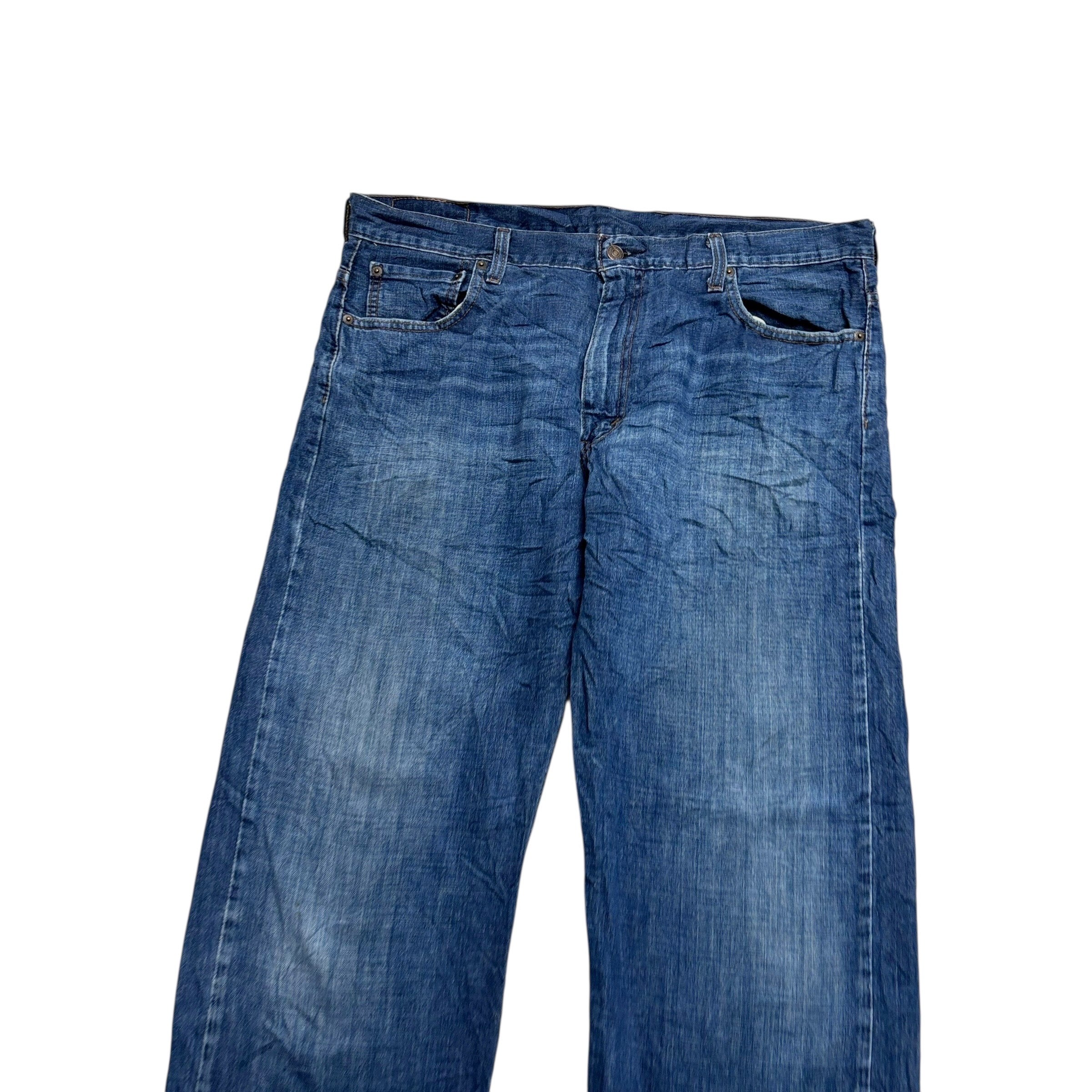 Levis 569 Jeans W36 L34 Mens Mid Blue Baggy Relaxed Straight Fit Denim (F)