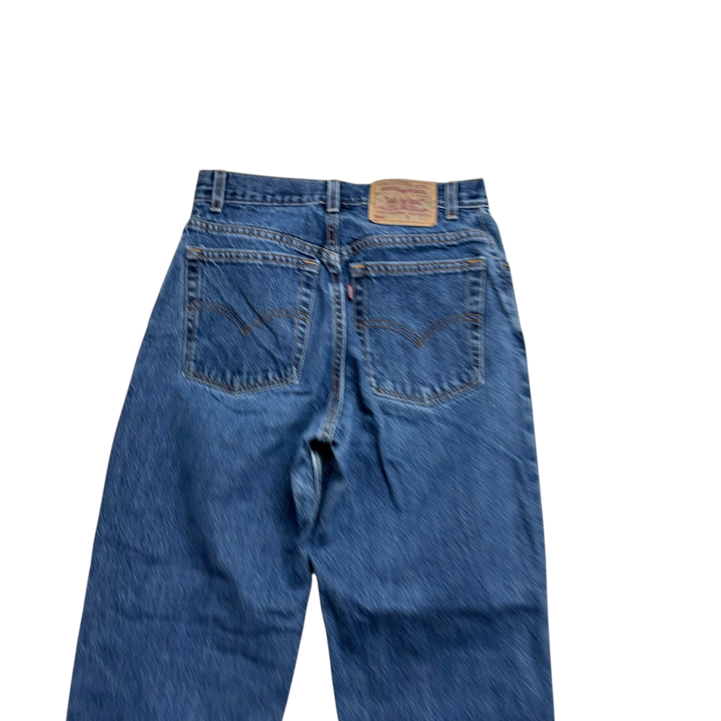 Levis 550 Jeans W26 L28 Womens Mid Blue Relaxed Tapered Vintage USA Made (E)