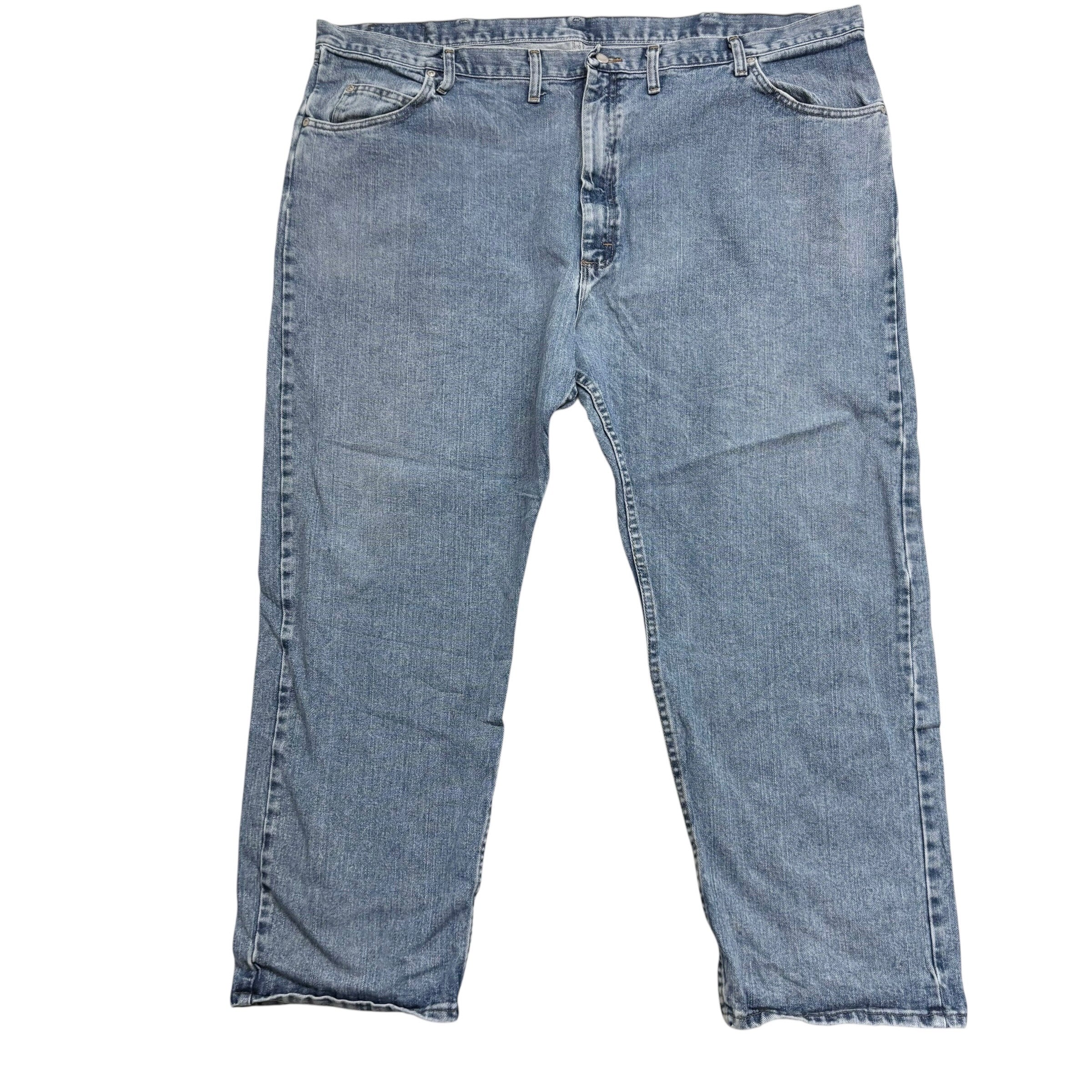 Wrangler Jeans W48 L30 Mens Light Blue Relaxed Straight Fit Denim (E)