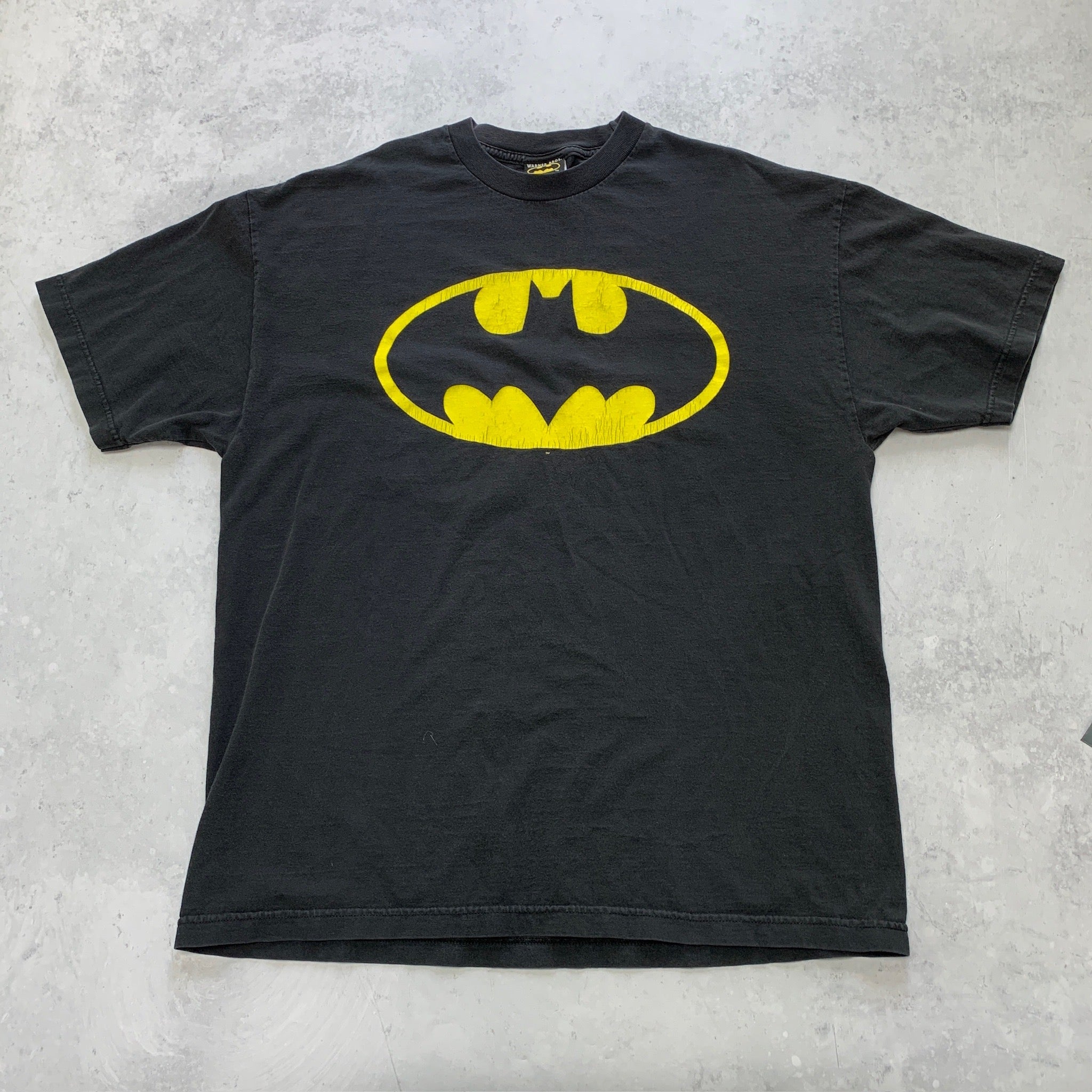 Vintage T Shirt Mens XL Black Batman Graphic Print Logo Movie Film DC Comics