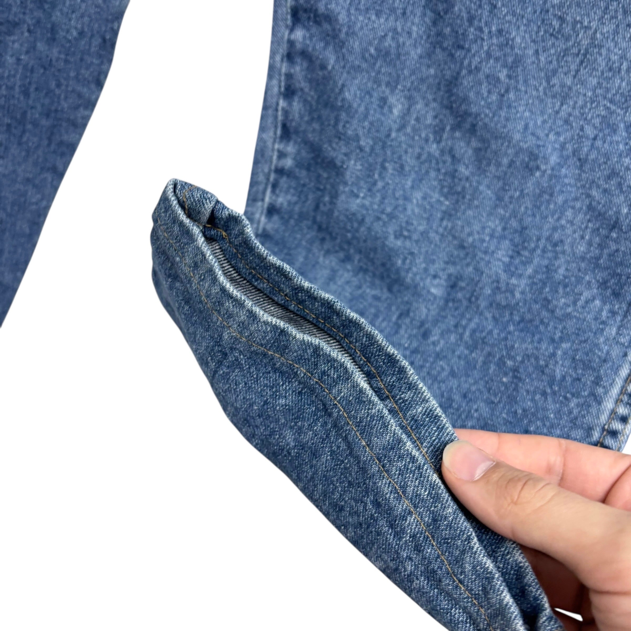 Wrangler Jeans W46 L28 Mens Mid Blue Relaxed Tapered Fit Vintage Denim
