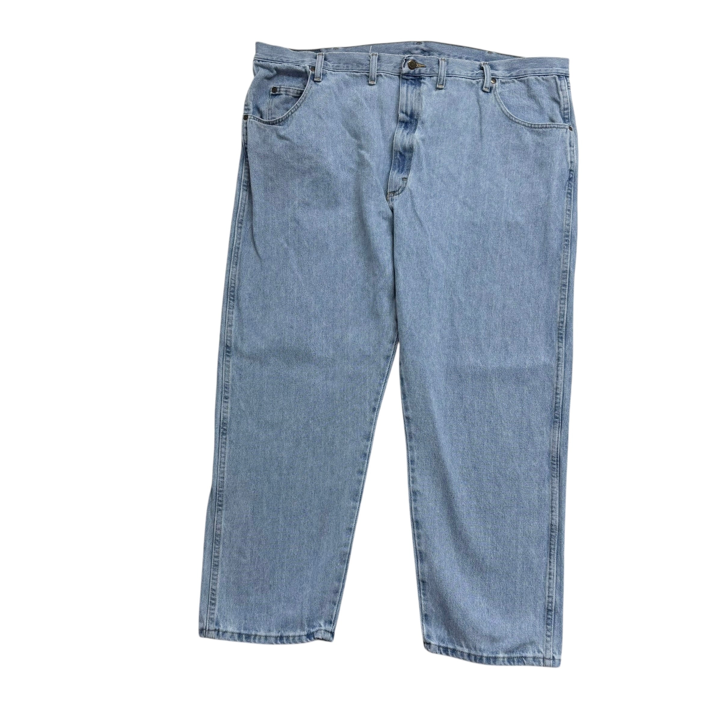 Wrangler Jeans W46 L29 Mens Light Blue Relaxed Straight Fit Vintage Denim
