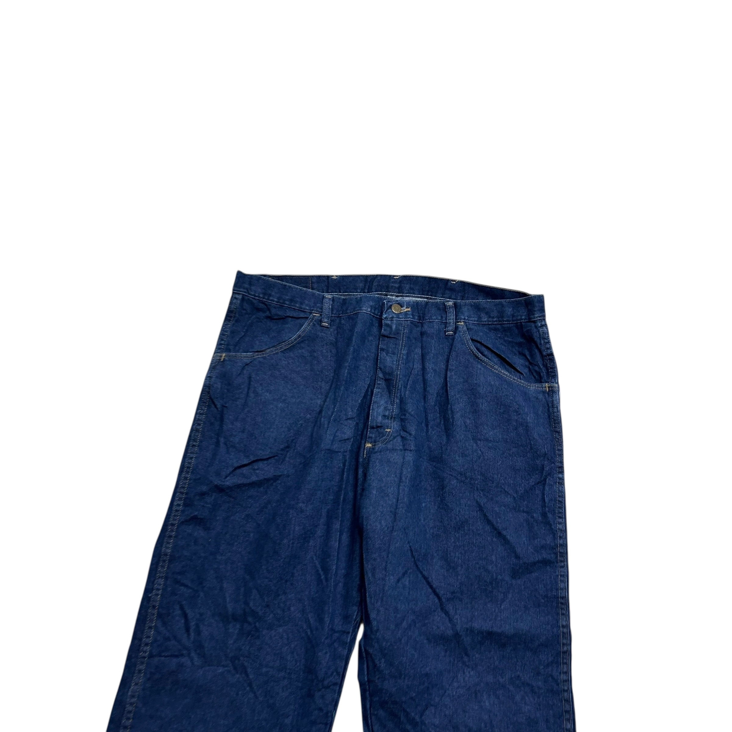 Wrangler Jeans W40 L33 Mens Dark Blue Regular Straight Fit Denim (E)