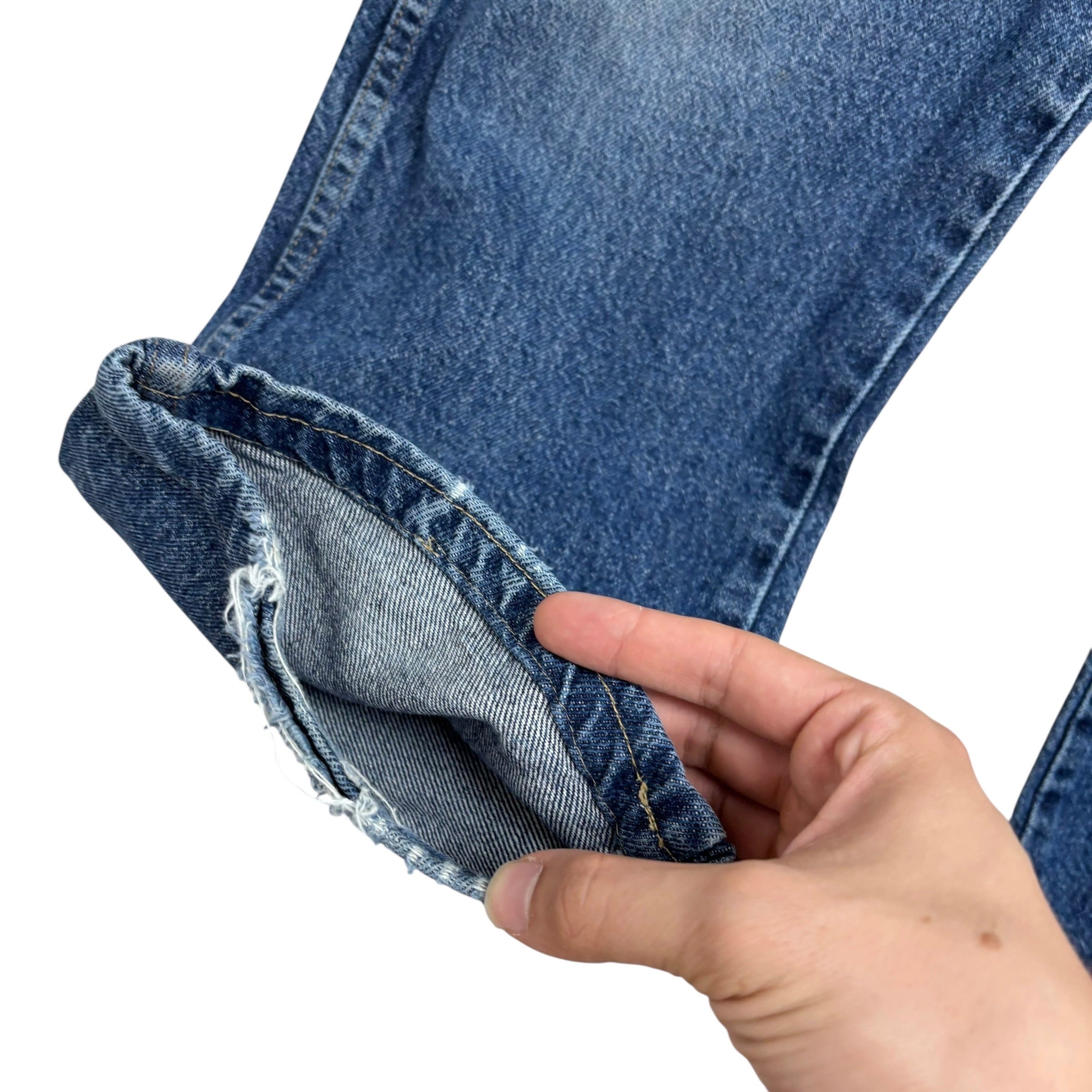 Wrangler Jeans W35 L26 Mens Mid Blue Regular Straight Fit Vintage Denim (F)