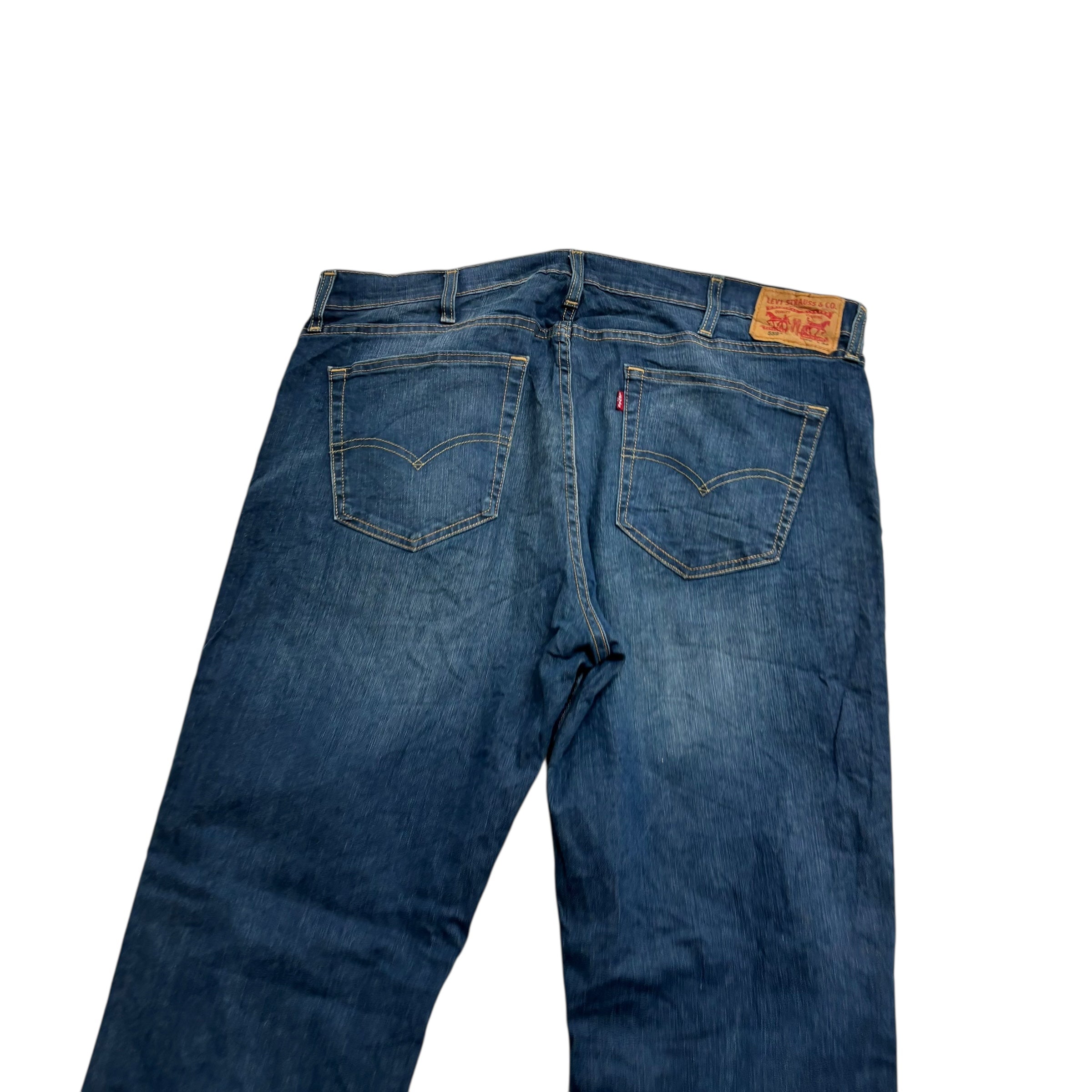 Levis 559 Jeans W40 L32 Mens Dark Blue Relaxed Straight Fit Stretch Denim (E)