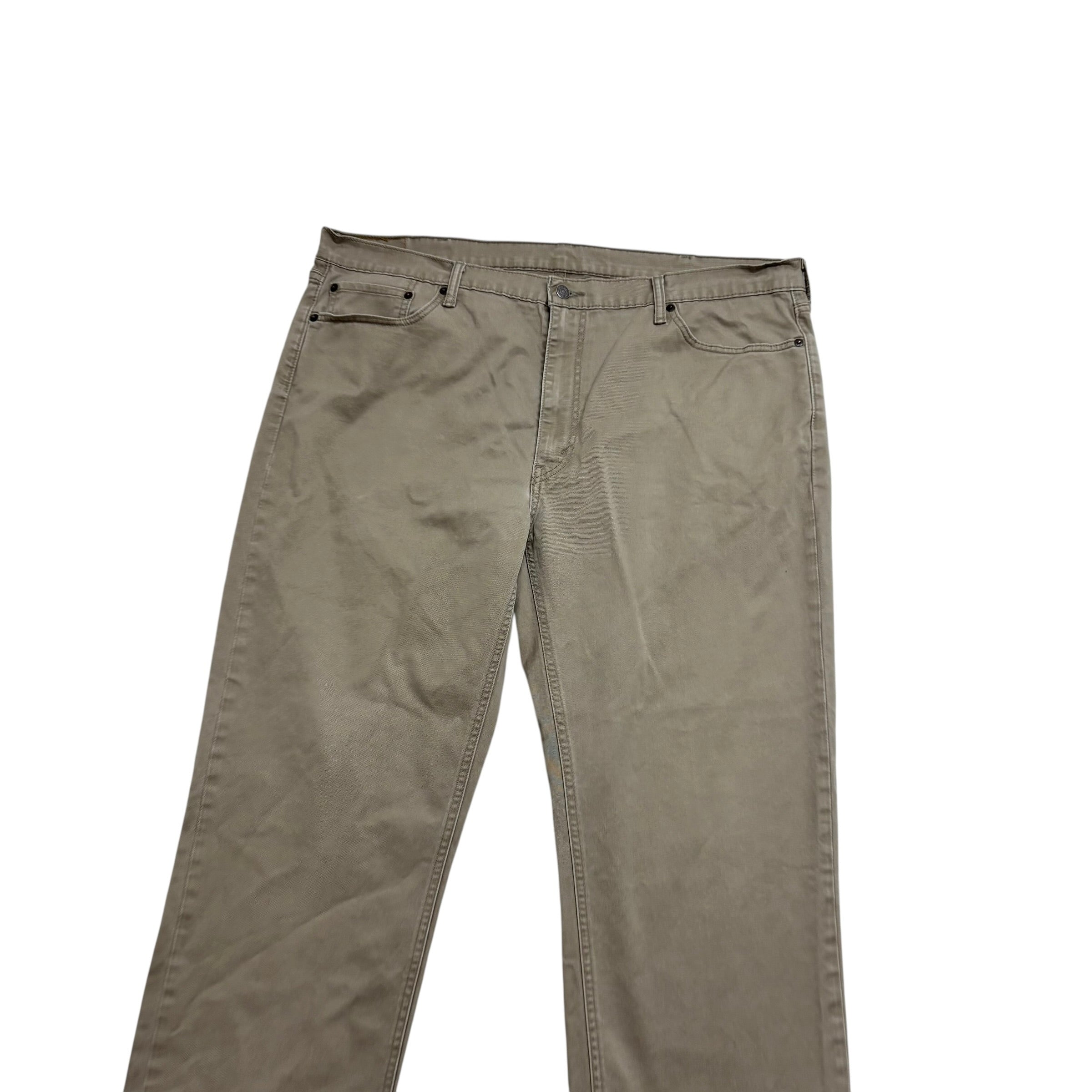 Levis 541 Trousers W42 L32 Mens Beige Athletic Tapered Fit Stretch Pants