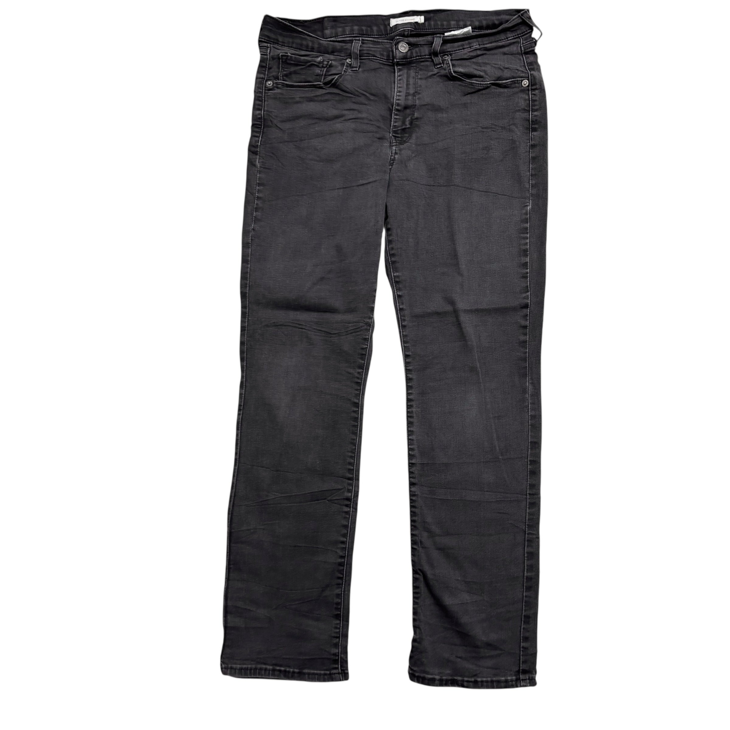 Levis Jeans W31 L30 Womens Classic Straight Fit Black Stretch Denim