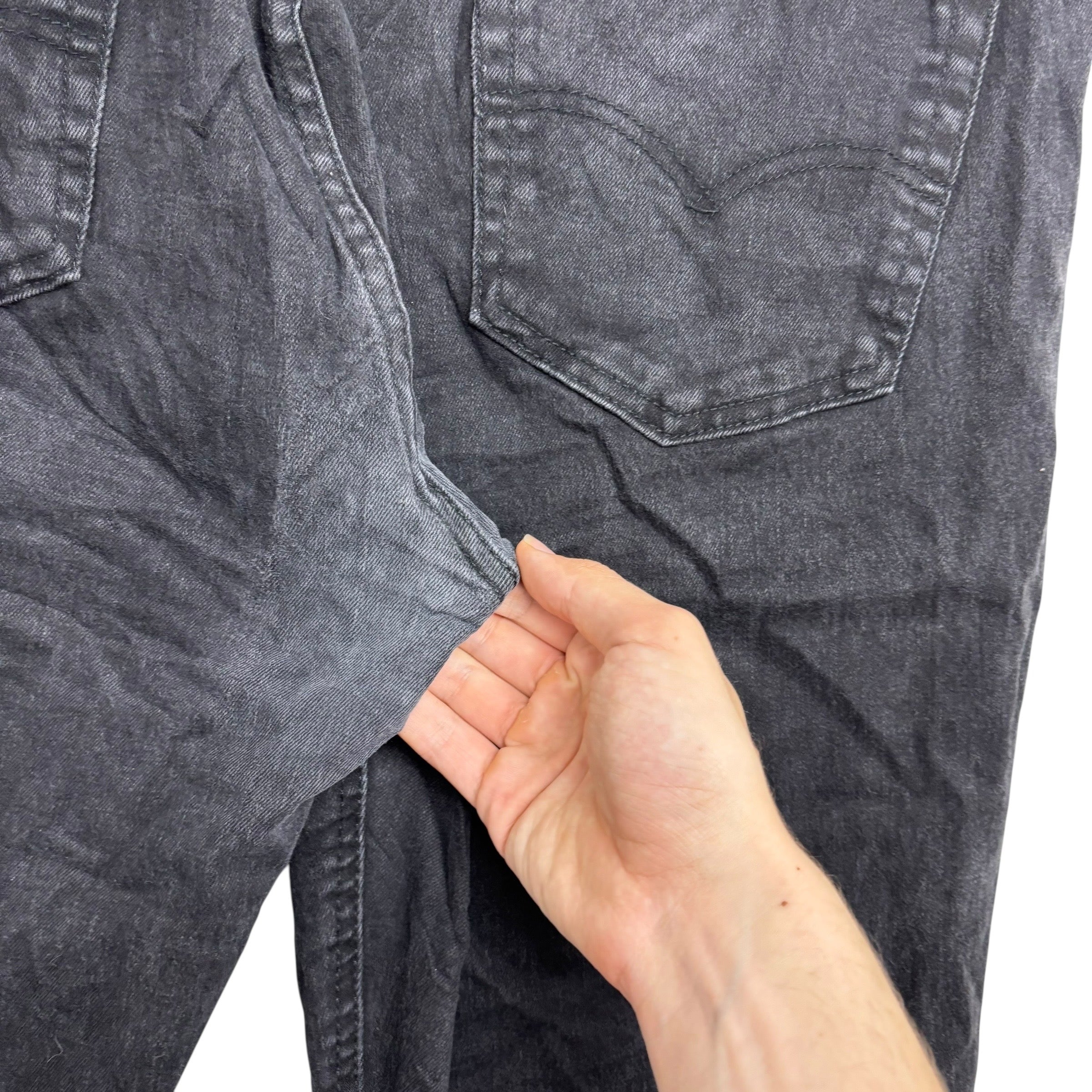 Levis 541 Jeans W40 L32 Mens Black Athletic Tapered Fit Stretch Denim